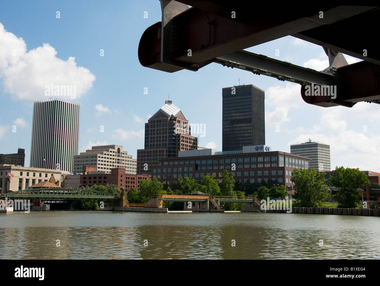 Rochester NY USA skyline. Foto Stock