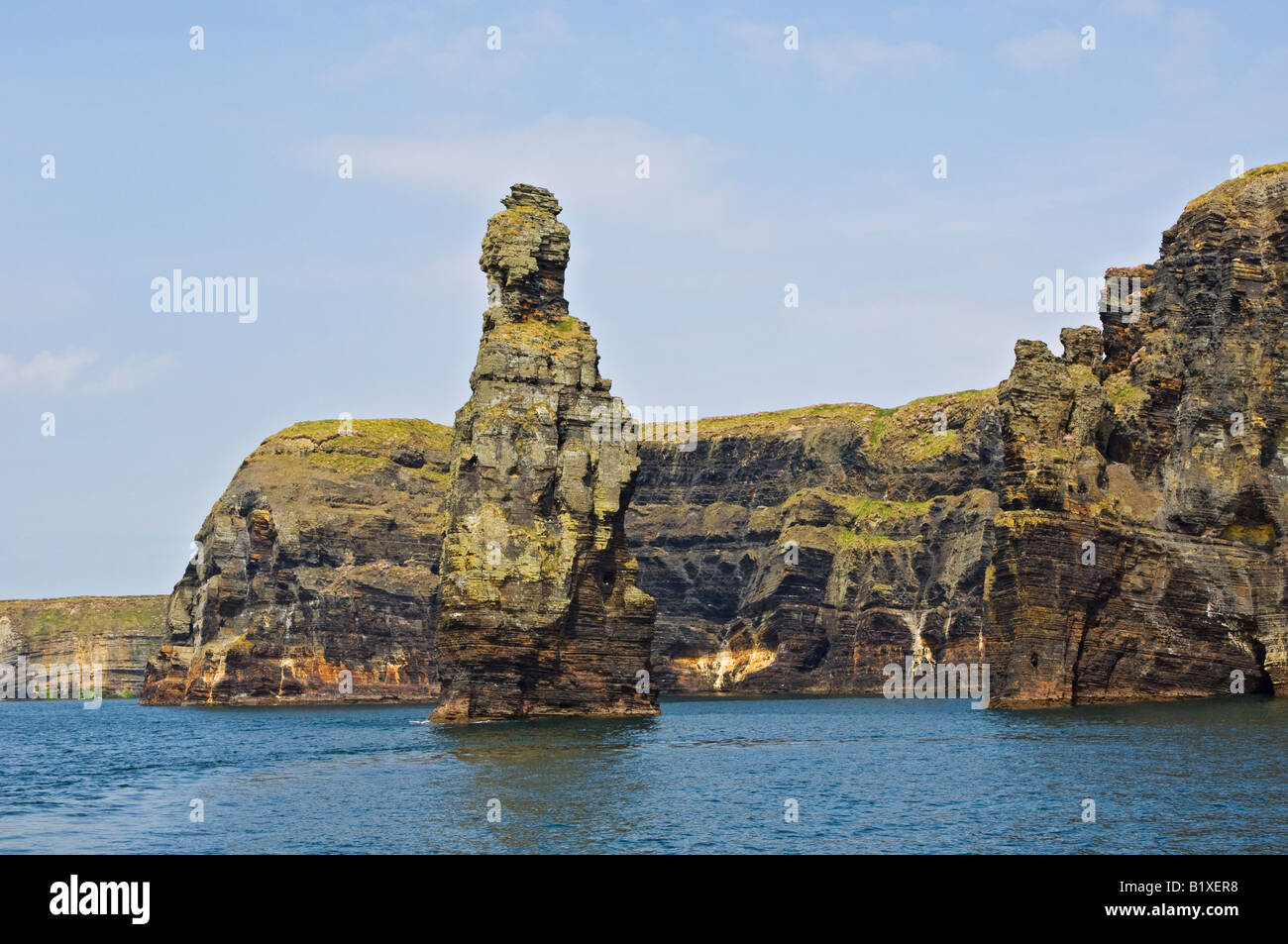 Le formazioni rocciose, estuario del fiume Shannon, Irlanda Foto Stock