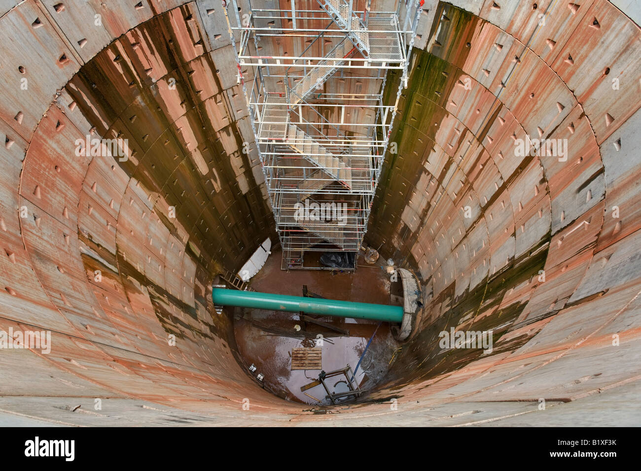 Gasdotto installazione attraverso un tunnel sotto il fiume Exe Devon Foto Stock