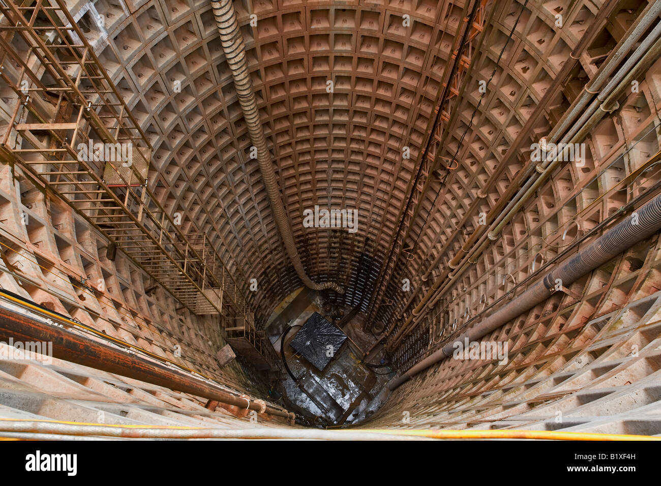 Gasdotto installazione attraverso un tunnel sotto il fiume Exe Devon Foto Stock