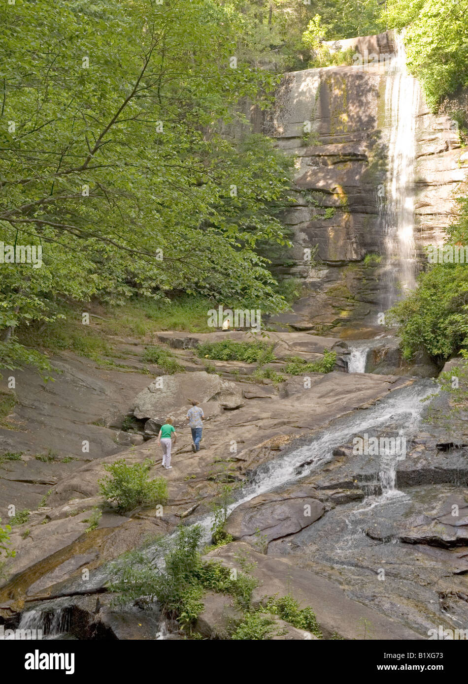 Waterfall Brevard, North Carolina USA Foto Stock