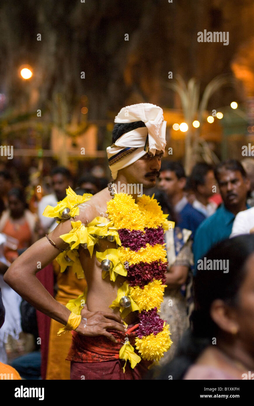 THAIPUSAM HINDU festival religiosi in Grotte Batu, Kuala Lumpur, Malesia. Foto Stock