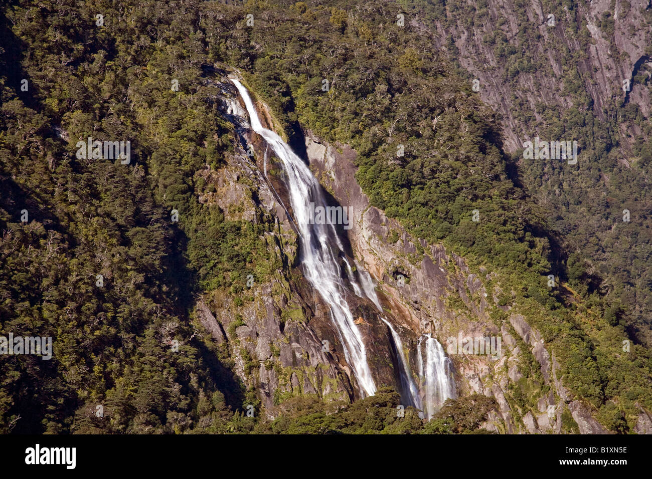Bowen falls,Milford Sound,fjordland,Nuova Zelanda Foto Stock