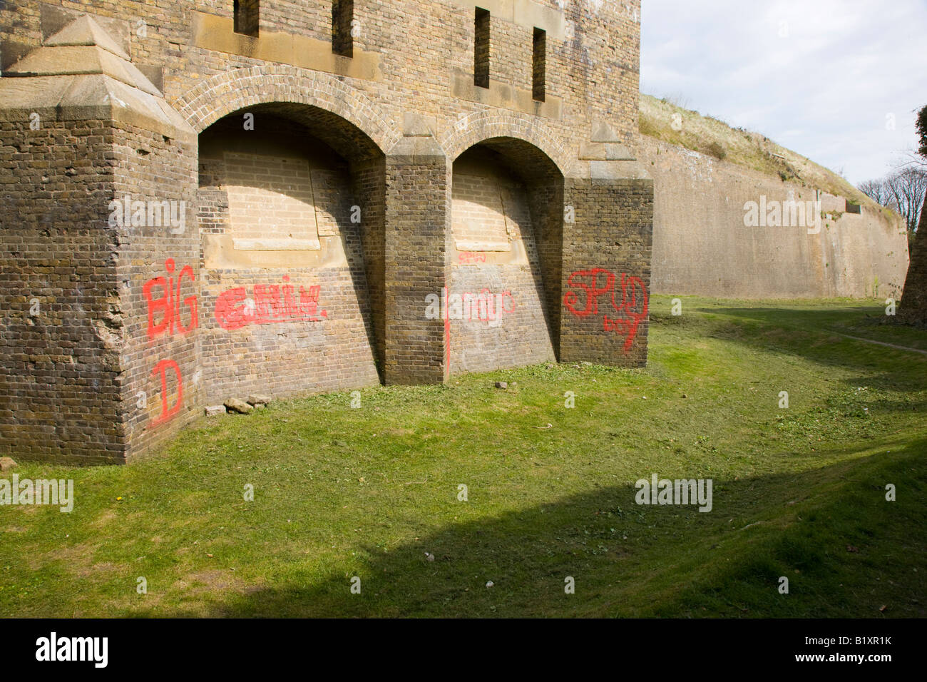 La caduta napoleonica Redoubt Fort di Dover Kent Foto Stock