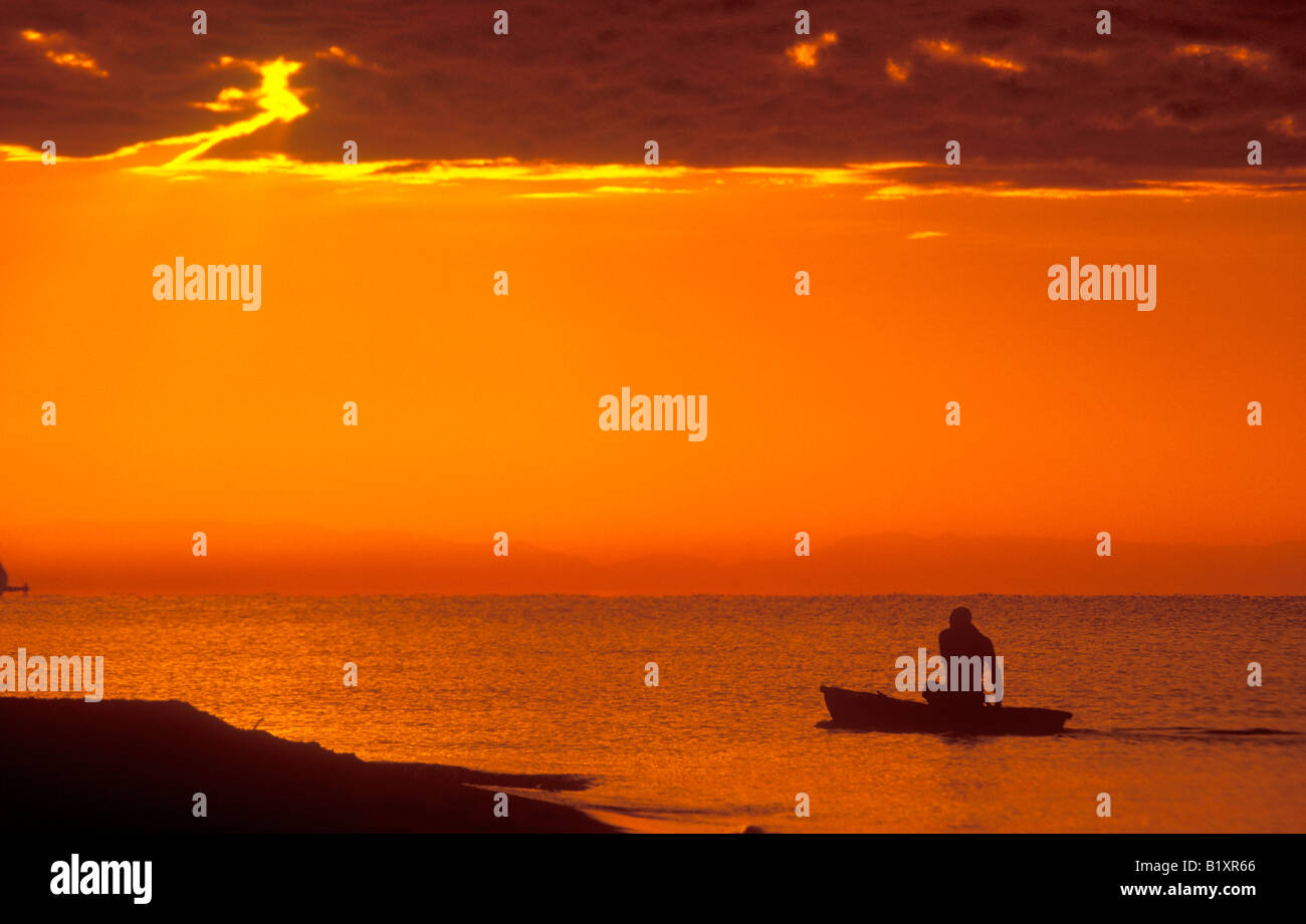 Sunrise sopra il Lago Malawi Foto Stock