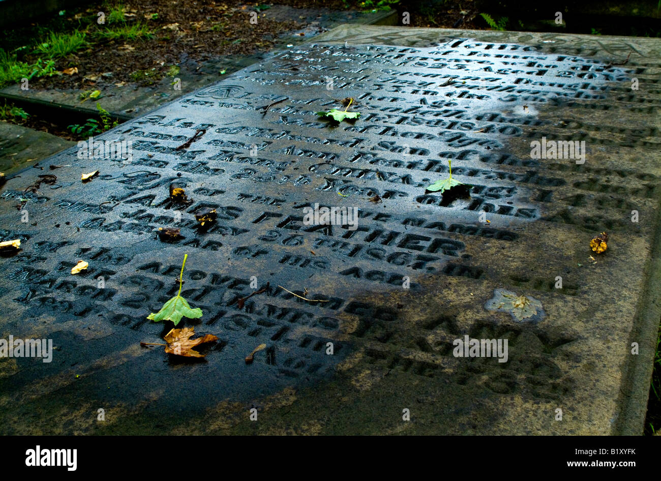 Il cimitero, Haworth, West Yorkshire, Inghilterra, Regno Unito. Foto Stock