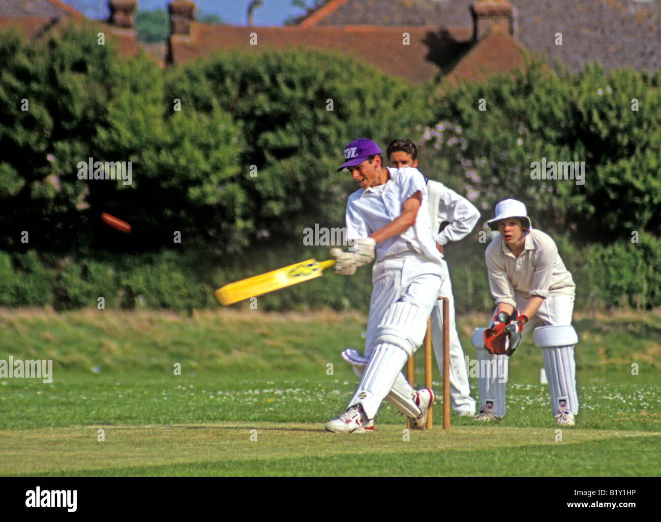 0824 Village Cricket Kent England Foto Stock