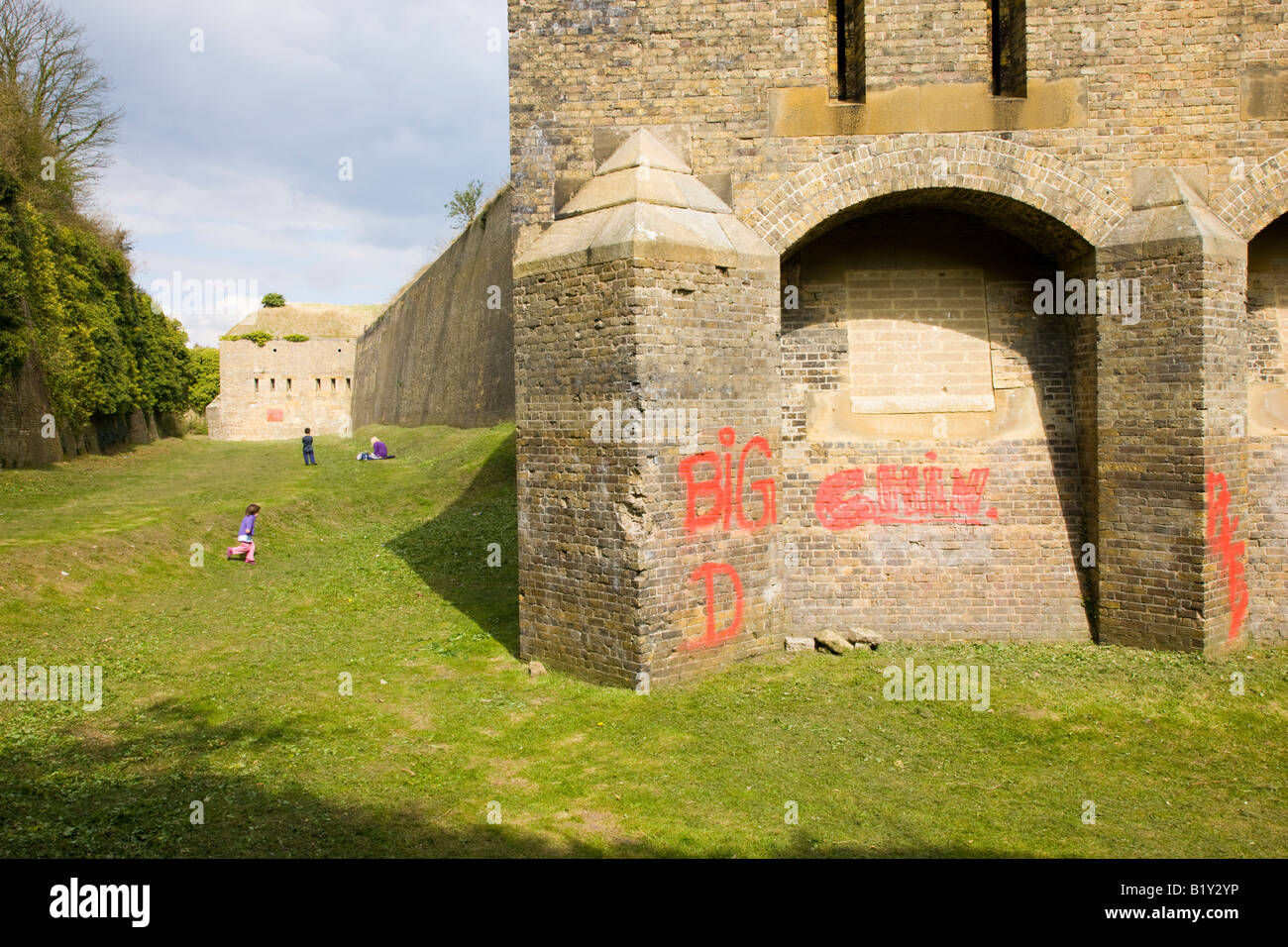 La caduta napoleonica Redoubt Fort di Dover Kent Foto Stock