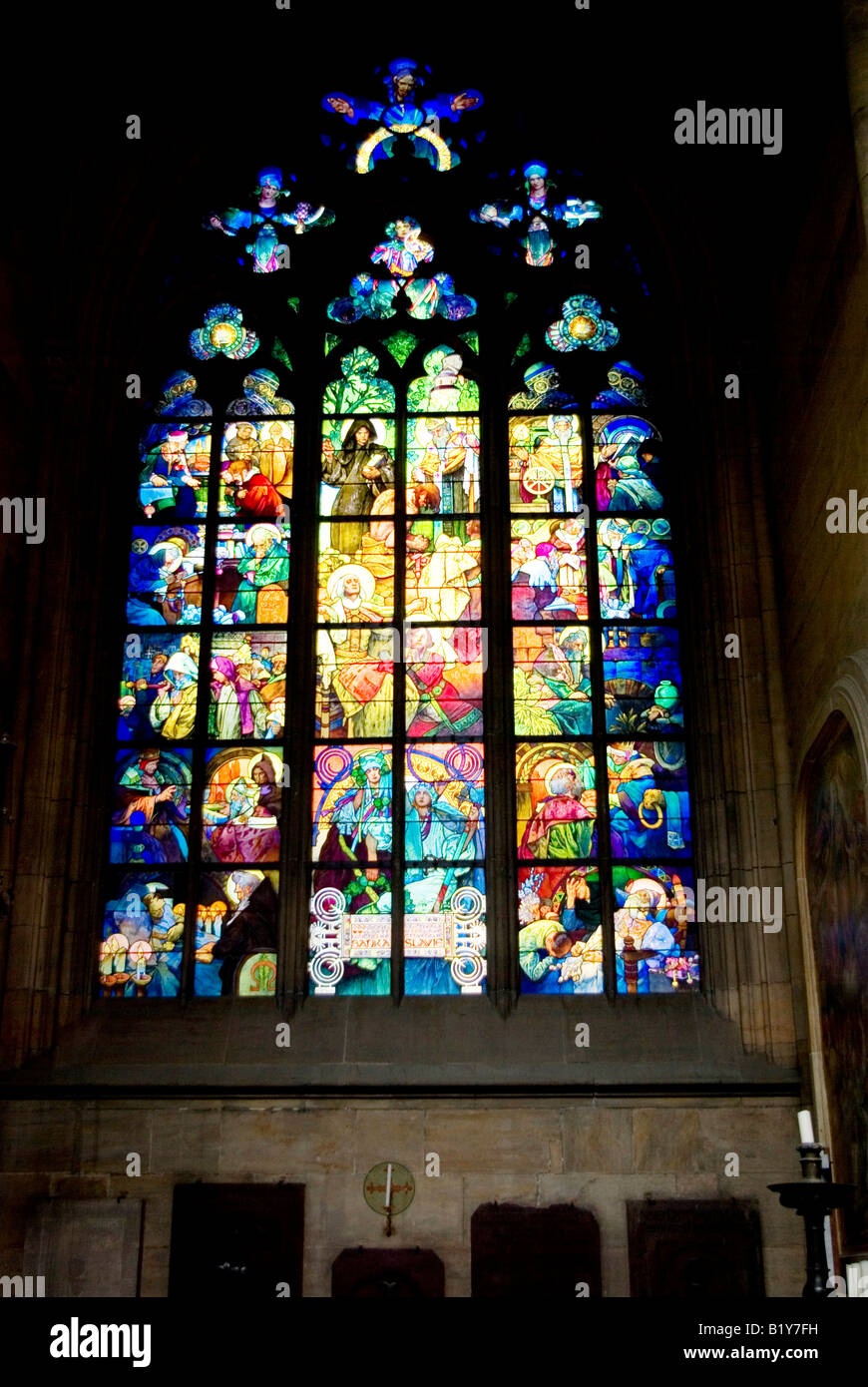 L'interno di Saint Vit Cattedrale di Praga, Repubblica Ceca Foto Stock