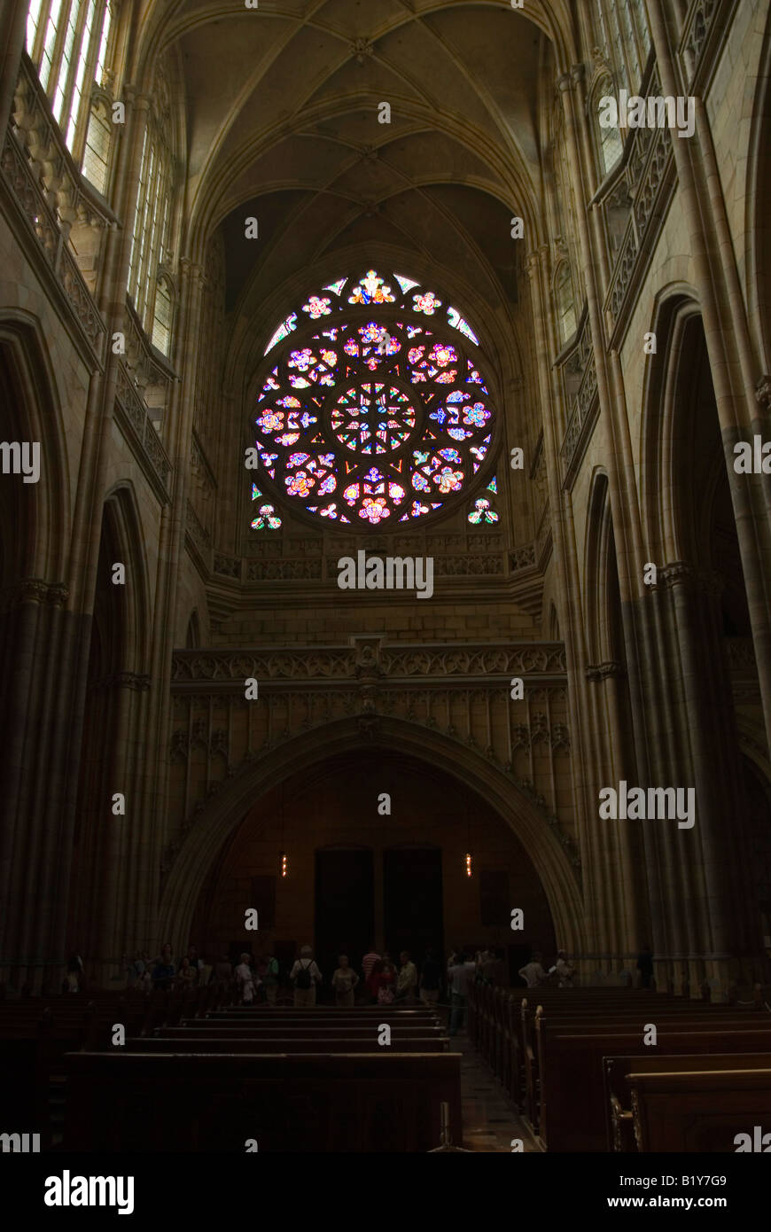 L'interno di Saint Vit Cattedrale di Praga, Repubblica Ceca Foto Stock