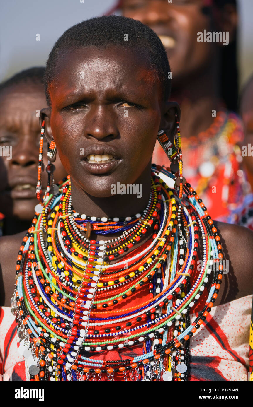 Donna del Masai Foto Stock