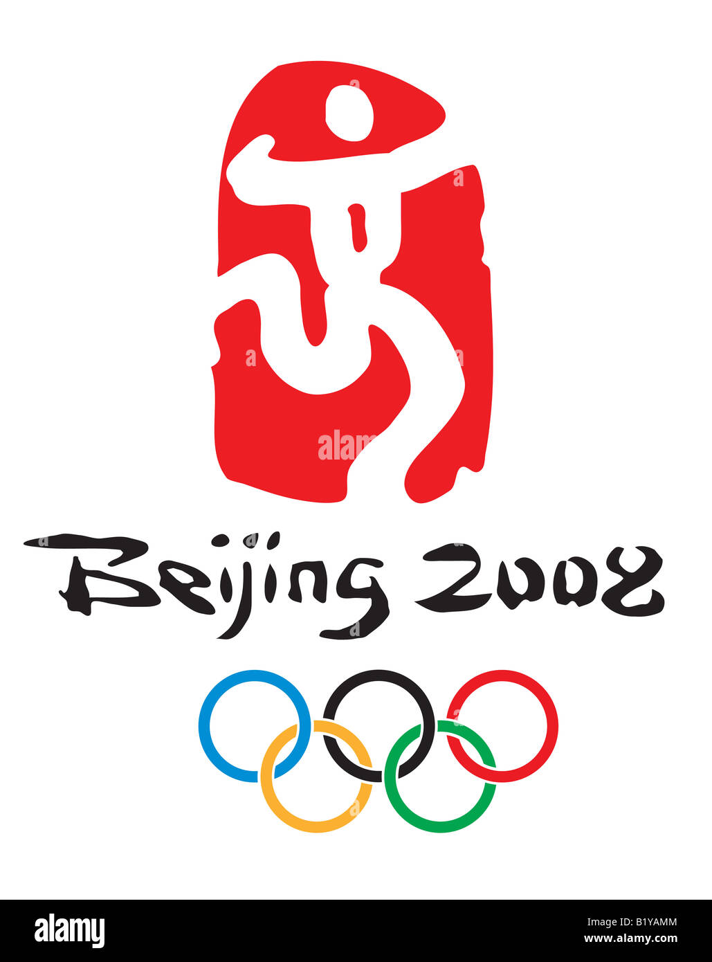 Cina ai Giochi Olimpici di Pechino logo ufficiale Foto Stock