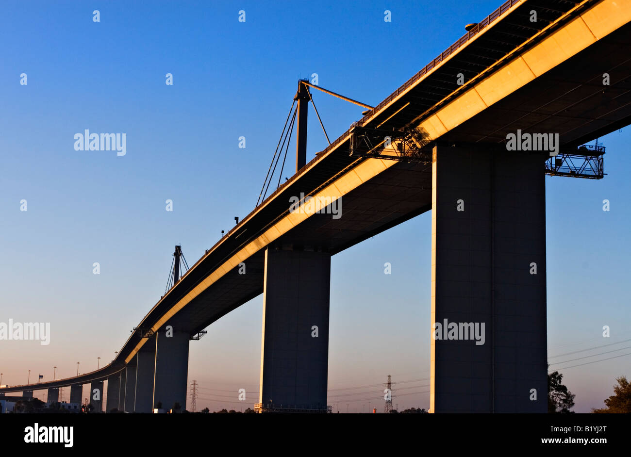 Strutture / Ponti. 'Melbourne s Westgate Bridge'.Melbourne Australia. Foto Stock