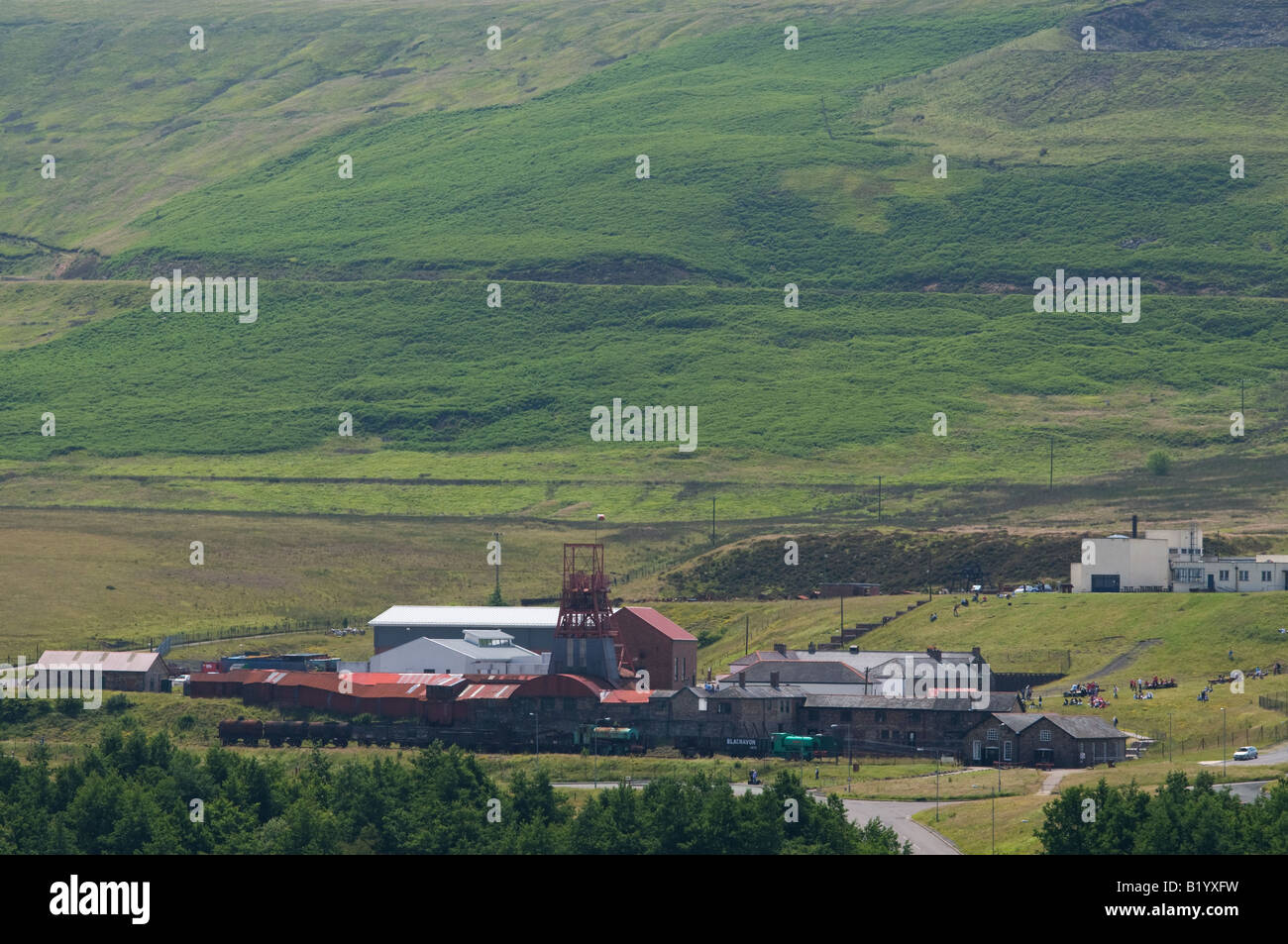 Big Pit Blaenavon, un sito Patrimonio Mondiale dell'UNESCO, provenienti da tutta la valle in Galles del Sud Foto Stock