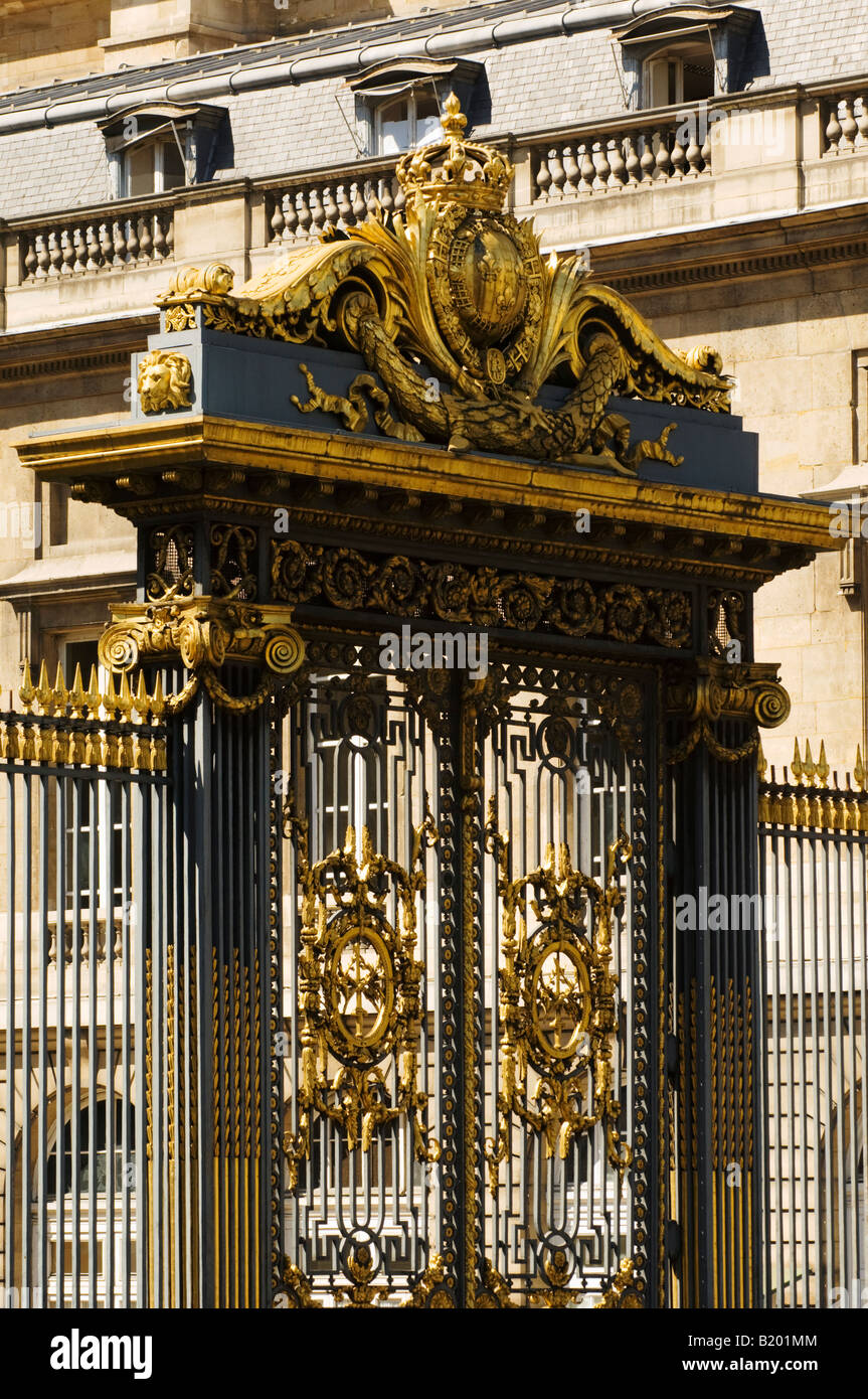 Palais de Justice gate, Parigi, Francia Foto Stock