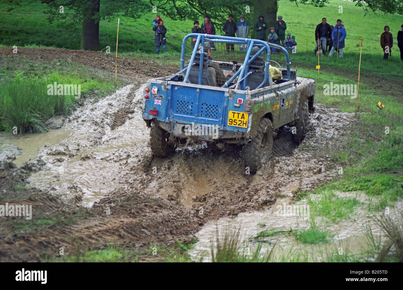 Land Rover Serie 2 basato su off-road racer che si fanno concorrenza a livello1993 A.R.C. Raduno nazionale. Foto Stock