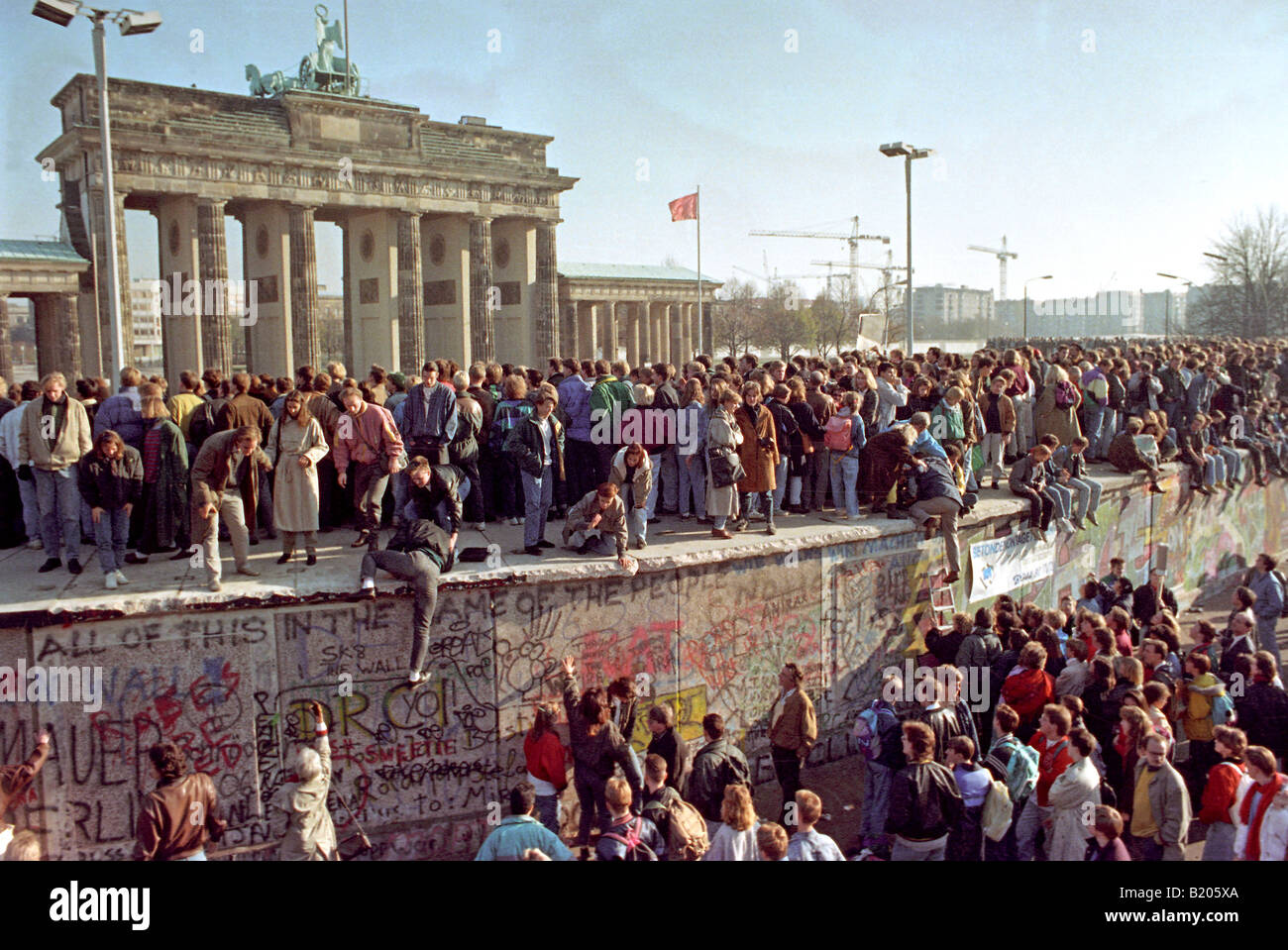 Caduta del muro di Berlino Foto stock - Alamy