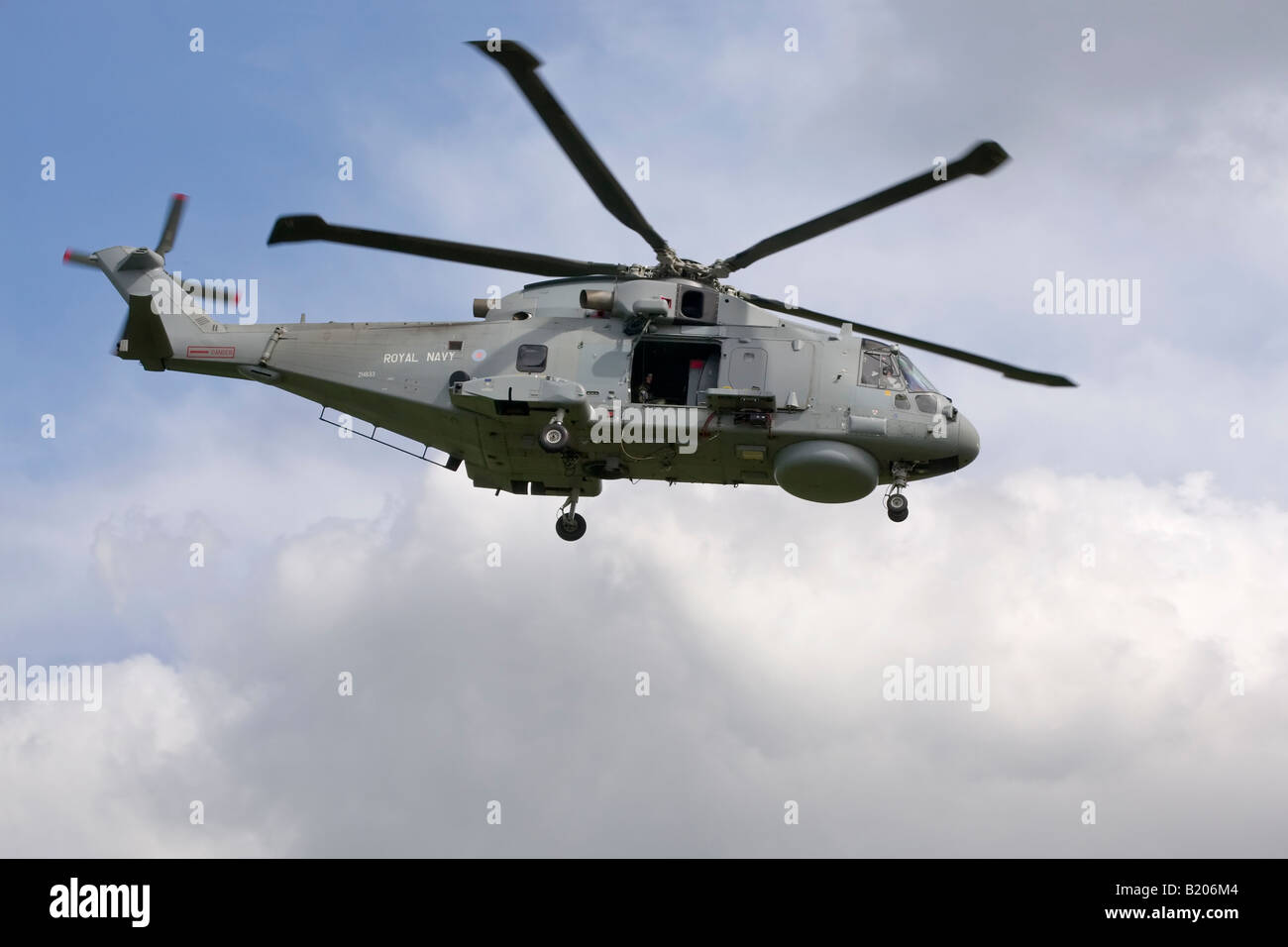La Royal Navy elicottero Merlin Foto Stock