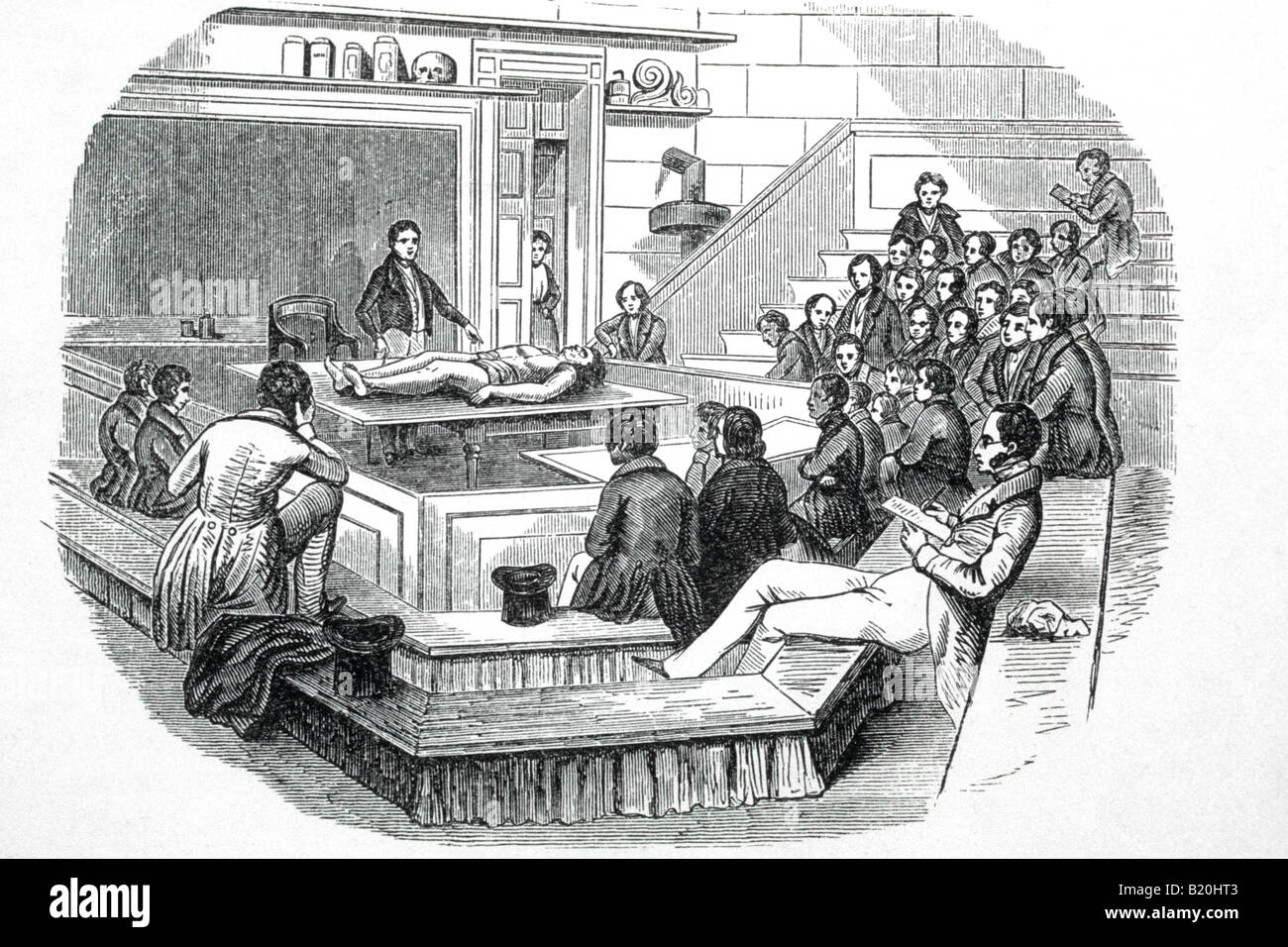 Illustrazione pagina titolo ATLANTE anatomico da SMITH Foto Stock