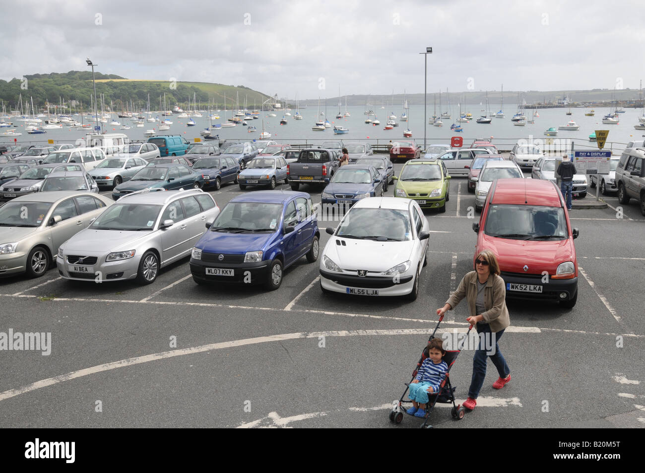 Parcheggio Auto In Falmouth REGNO UNITO Foto Stock
