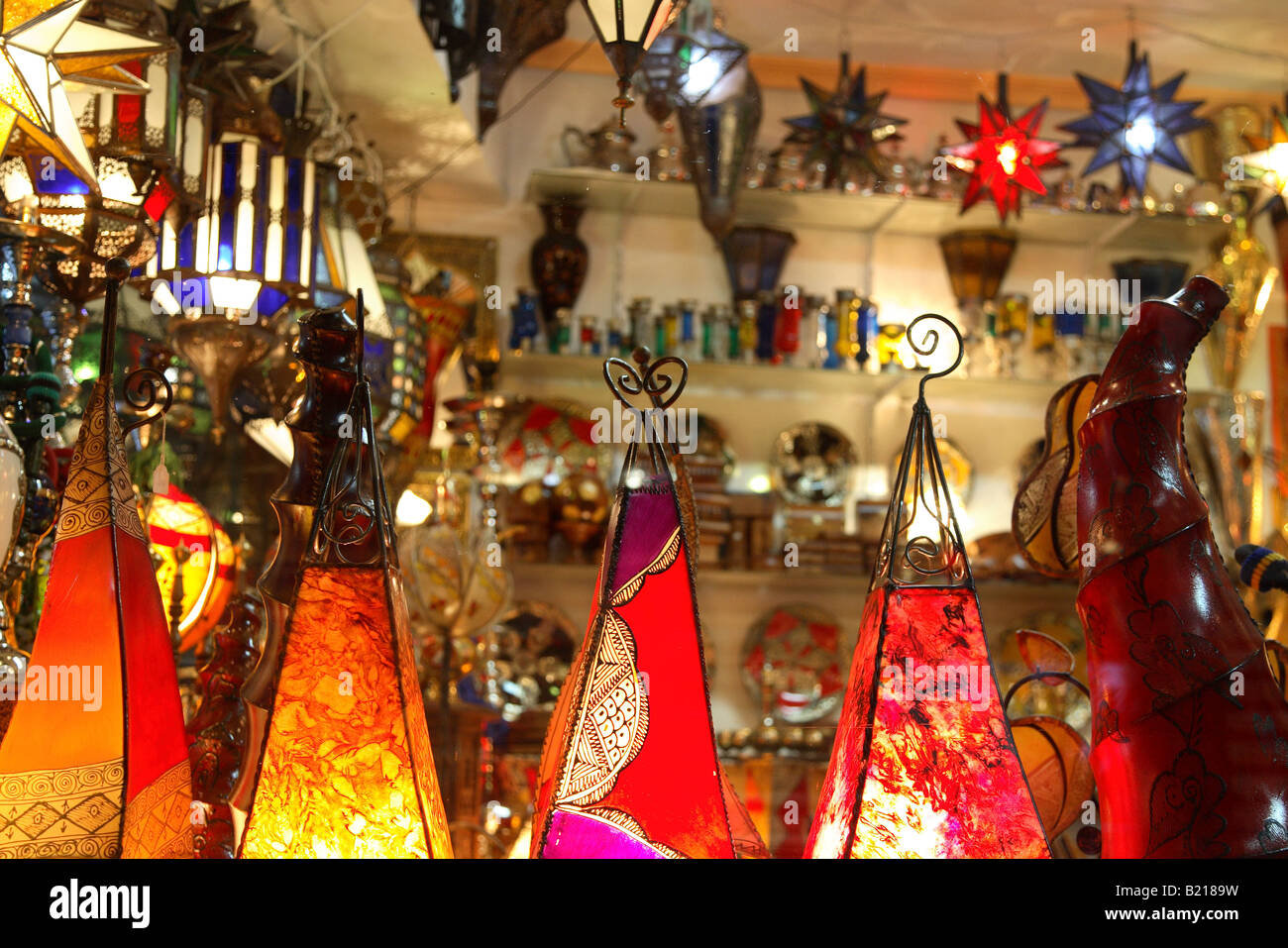 Illuminazione marocchino Shop Foto Stock