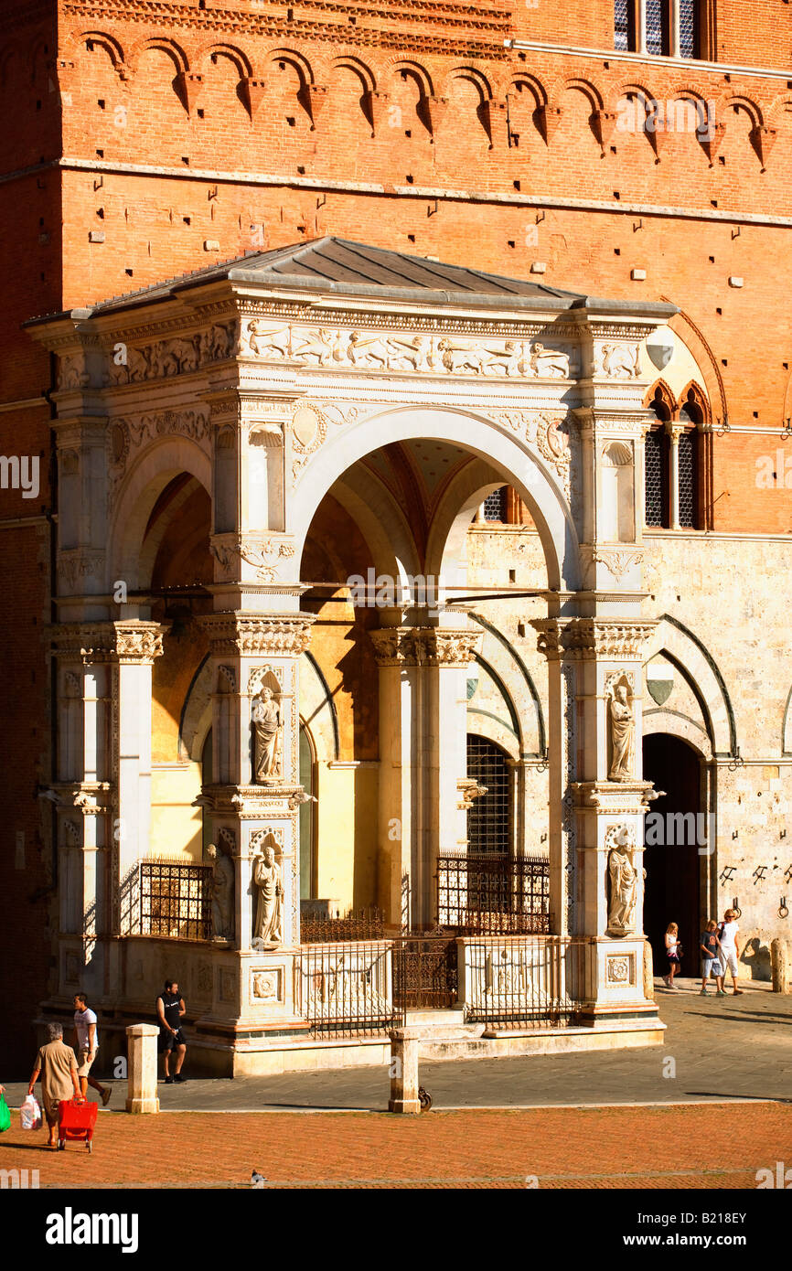 Cappella di Piazza in Piazza del Campo a Siena Foto Stock
