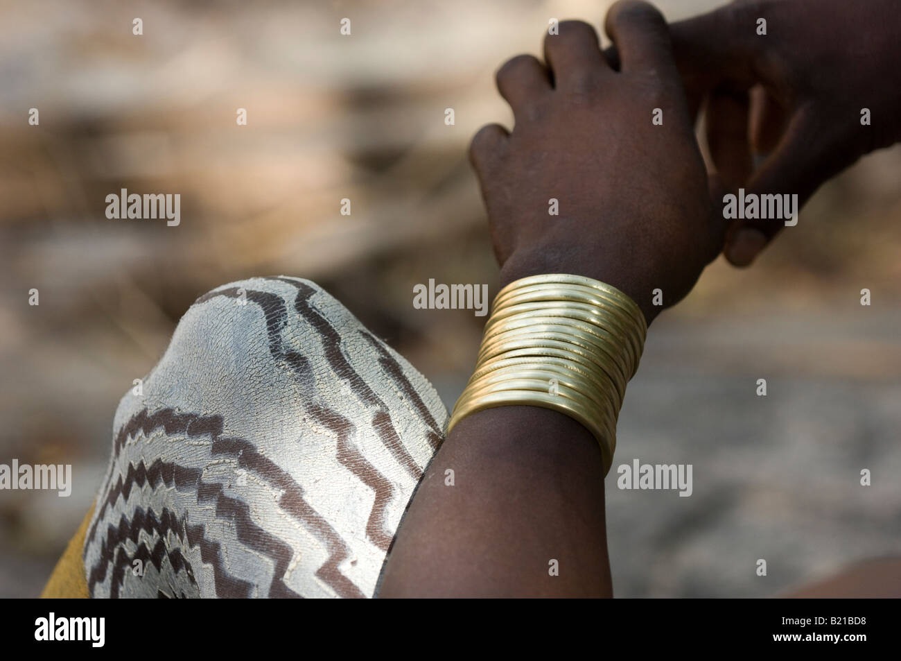 Bull jumping cerimonia, Dimeka, Valle dell'Omo, Etiopia. Foto Stock