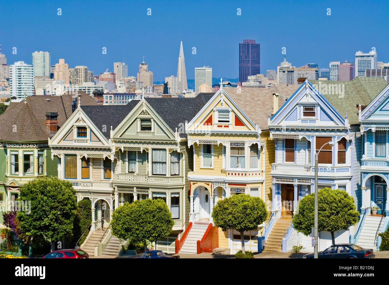 San Francisco, California. "Painted Ladies' case vittoriane a 'Alamo