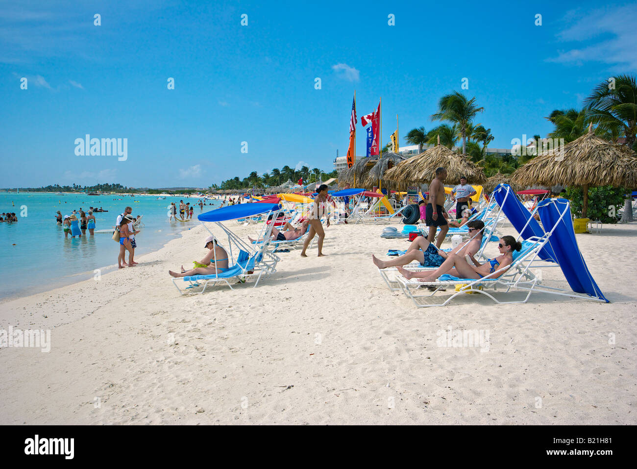 Spiaggia di Aruba Foto Stock