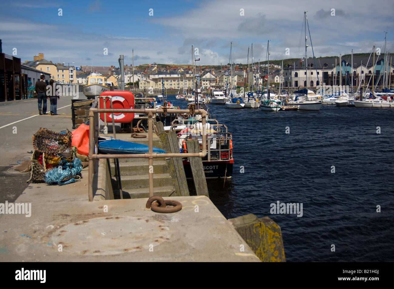 Aberystwyth porto e marina il Galles Centrale Foto Stock