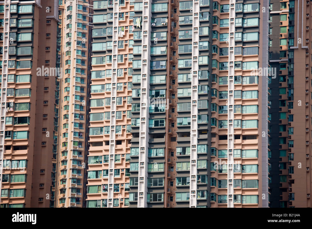 Multipiano alto grattacielo appartamento i blocchi di appartamenti nel centro di Hong Kong Cina Foto Stock