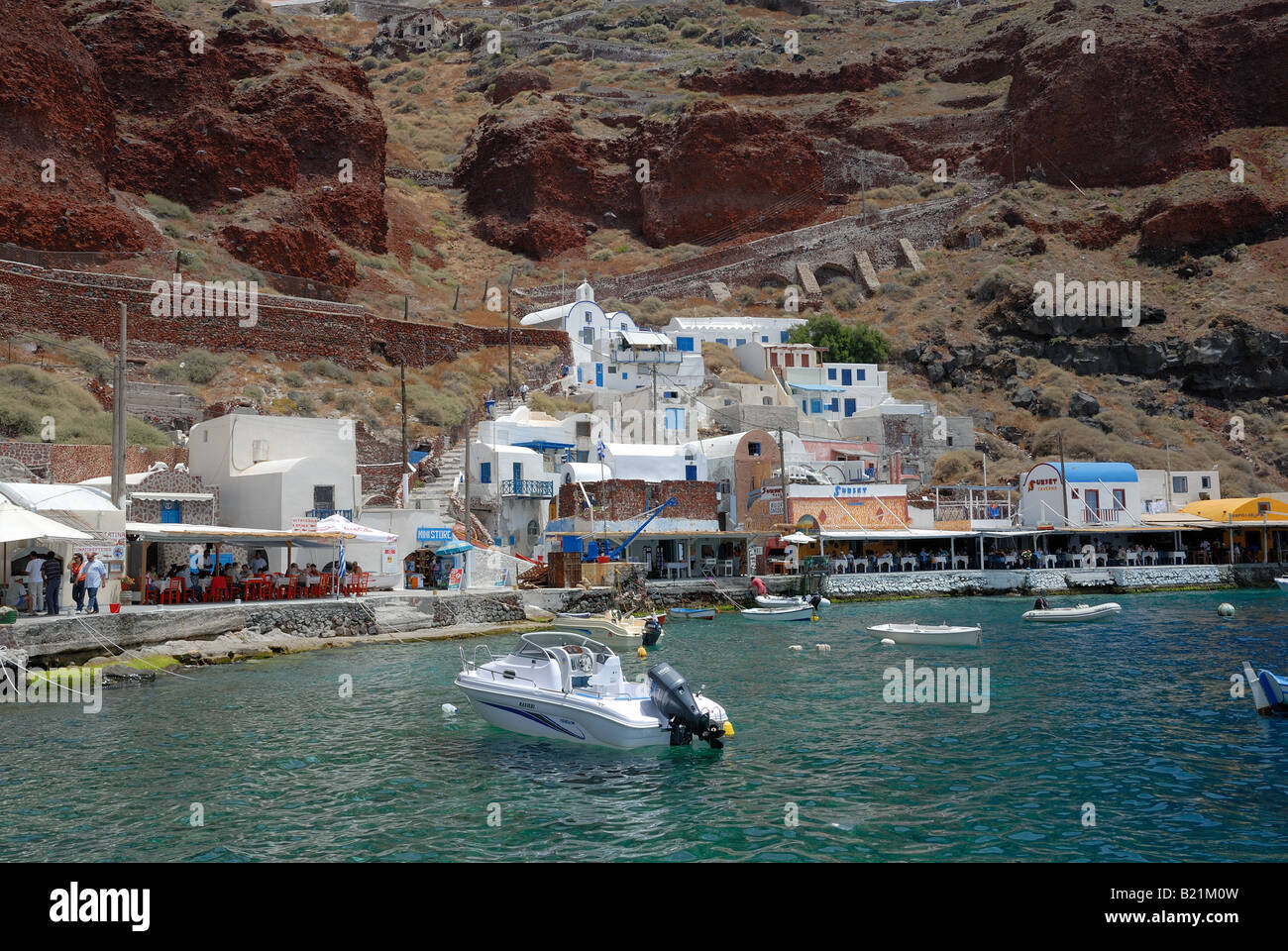 Il vecchio porto di Oia - Santorini Grecia Foto stock - Alamy