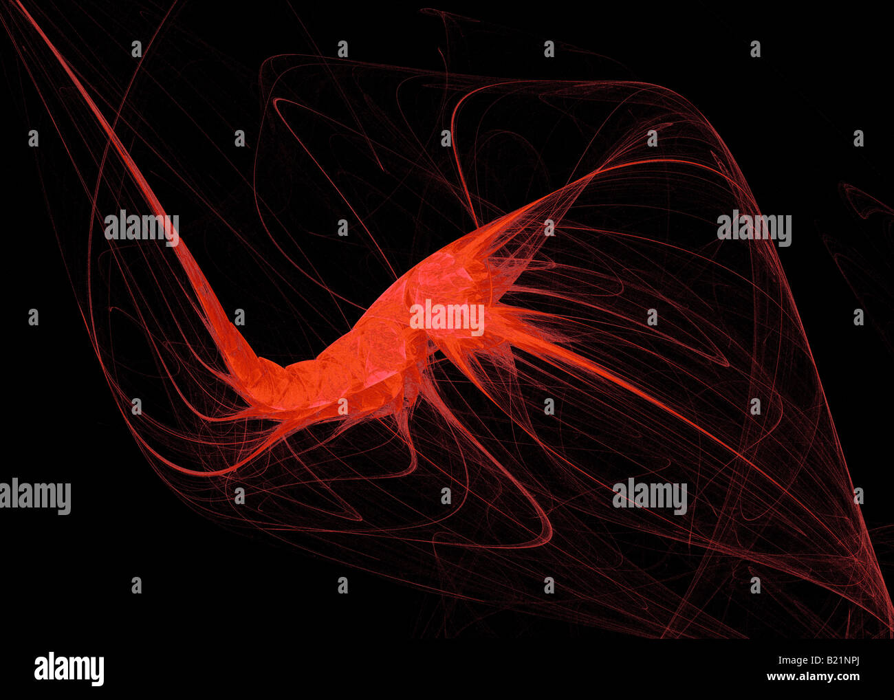 Abstract Frattale somigliante a Red Lobster Foto Stock