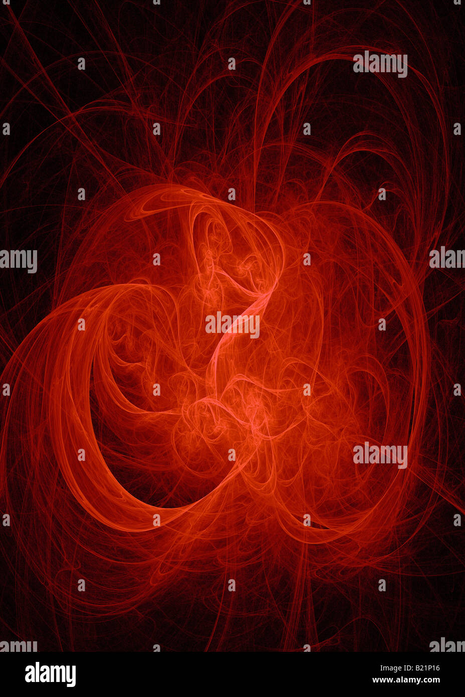 Abstract Frattale che assomiglia a una rosa rossa Foto Stock