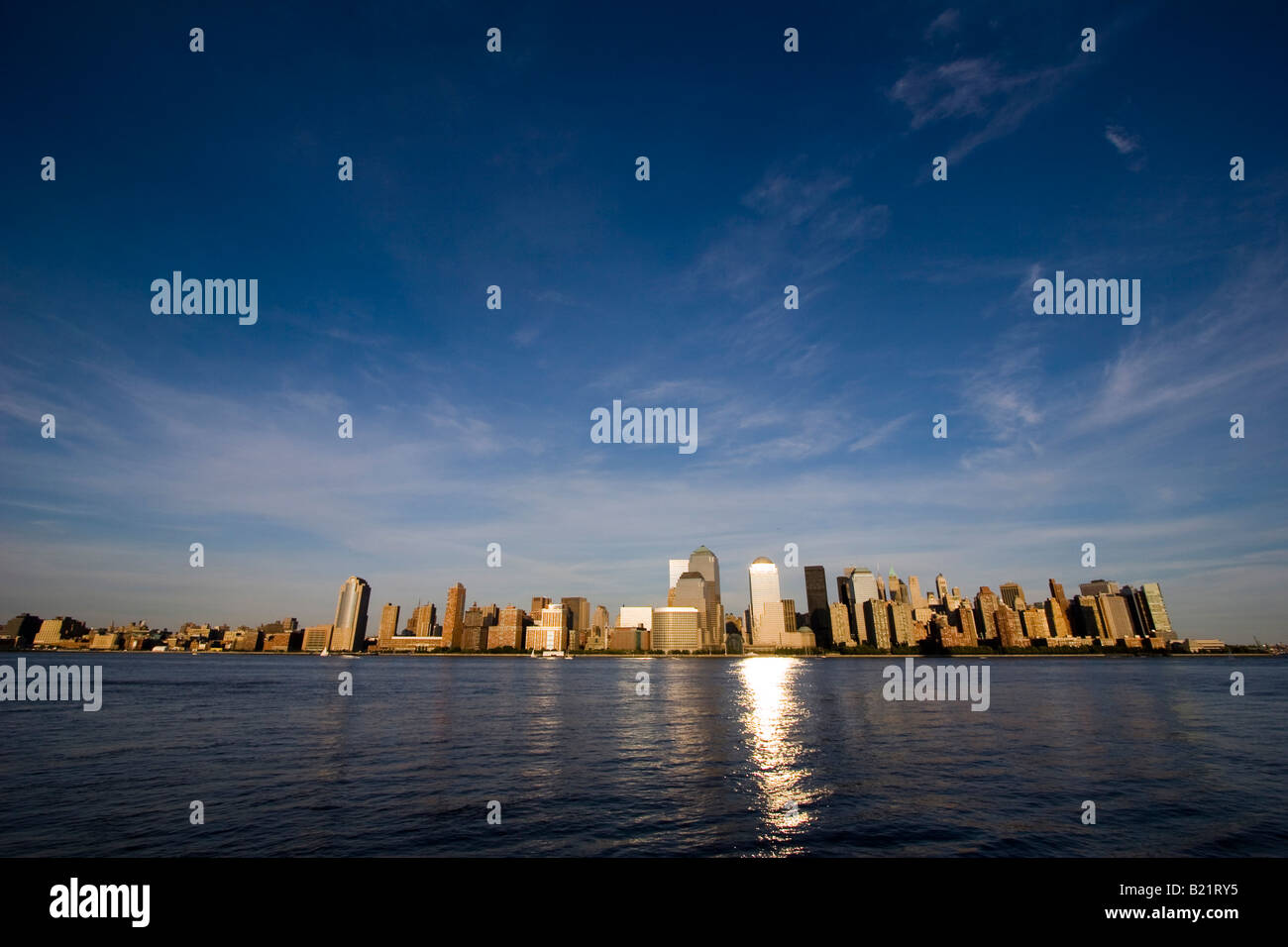 La parte inferiore di Manhattan skyline 13 Agosto 2006 Foto Stock