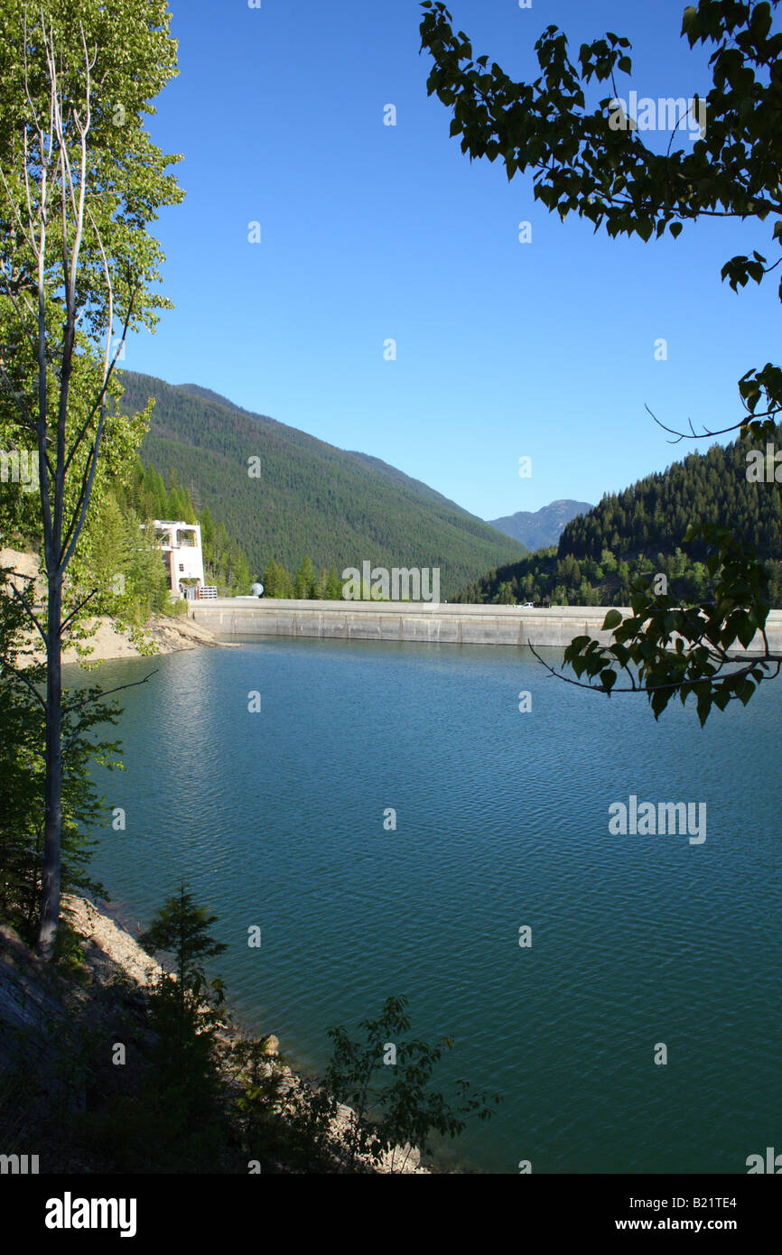 Hungry Horse serbatoio e Dam Foto Stock