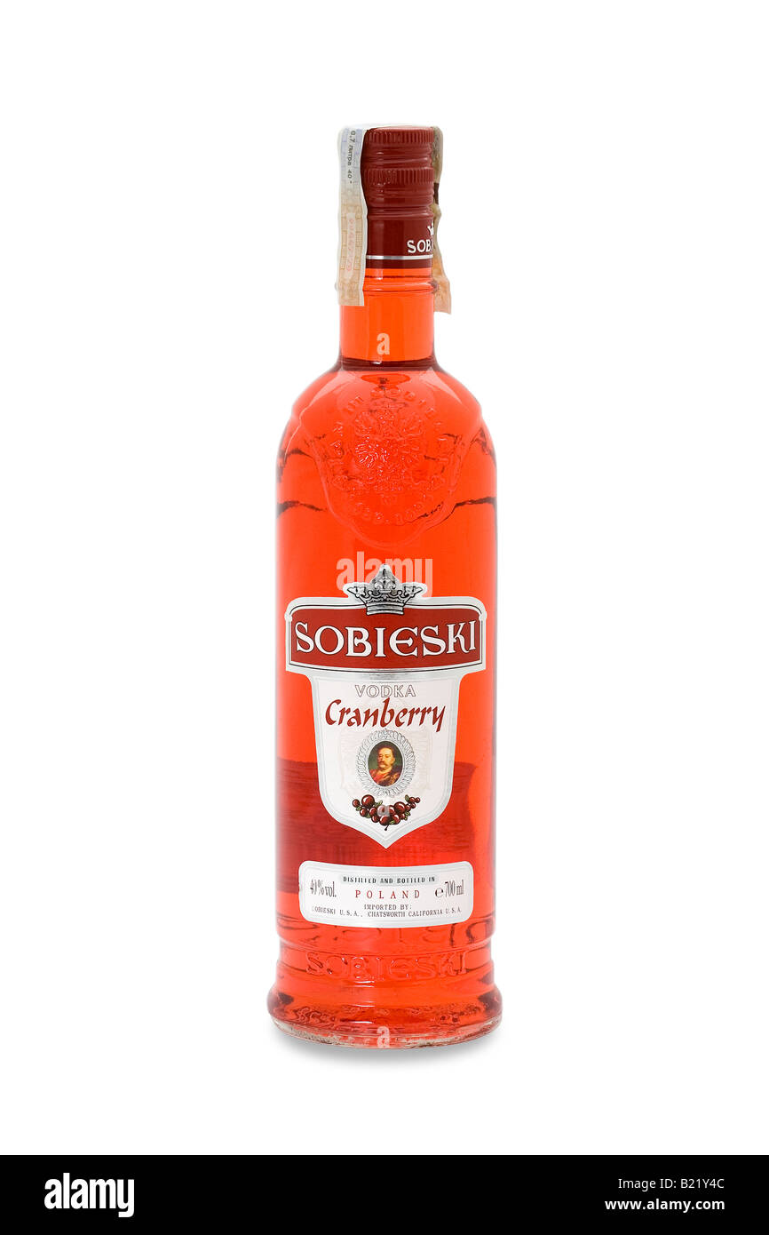 Sobieski cranberry vodka Polonia Foto Stock