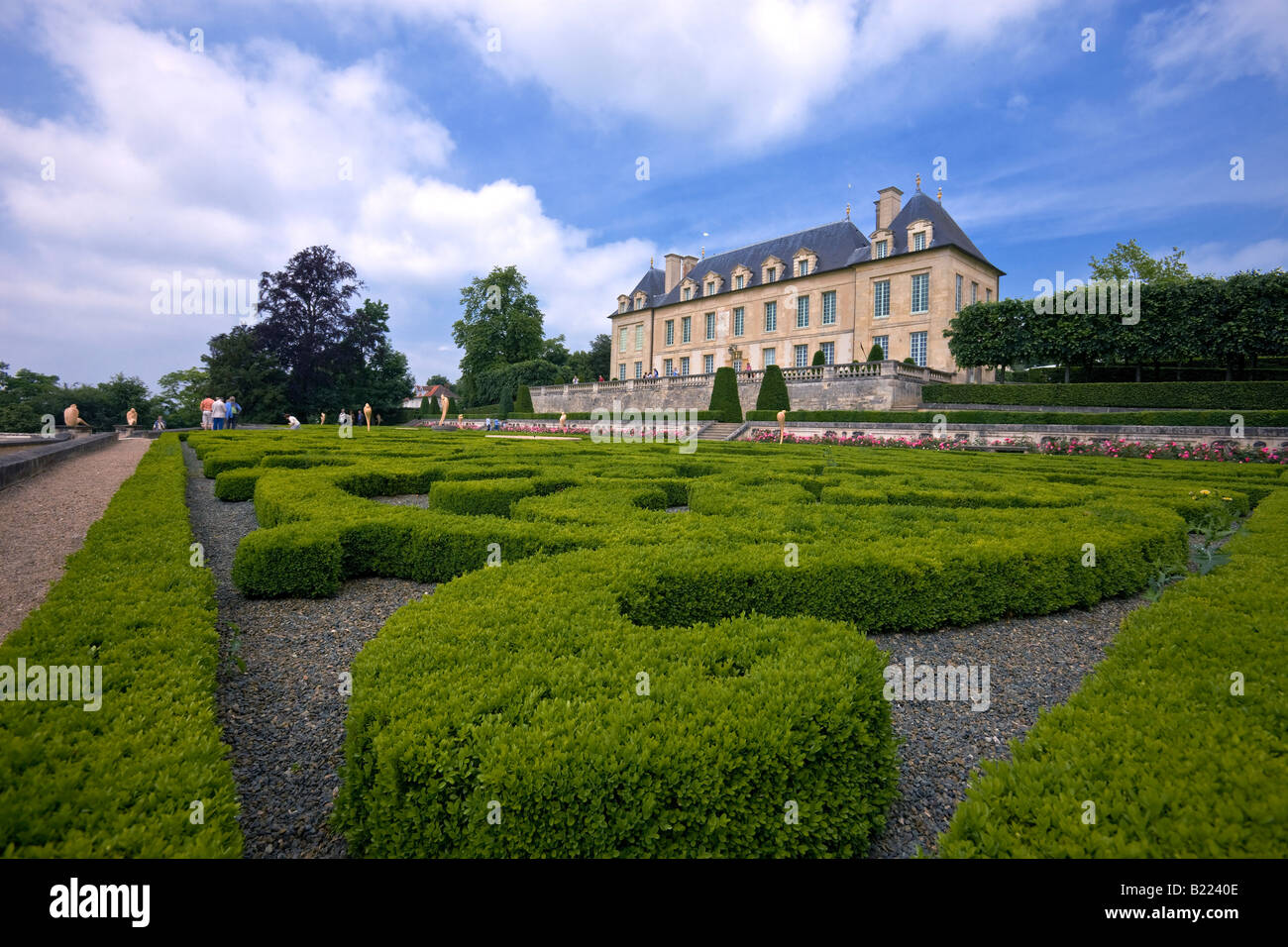 Il Castello di Auvers sur Oise, Francia, dietro la quale l'artista olandese Vincent van Gogh sparato. Foto Stock