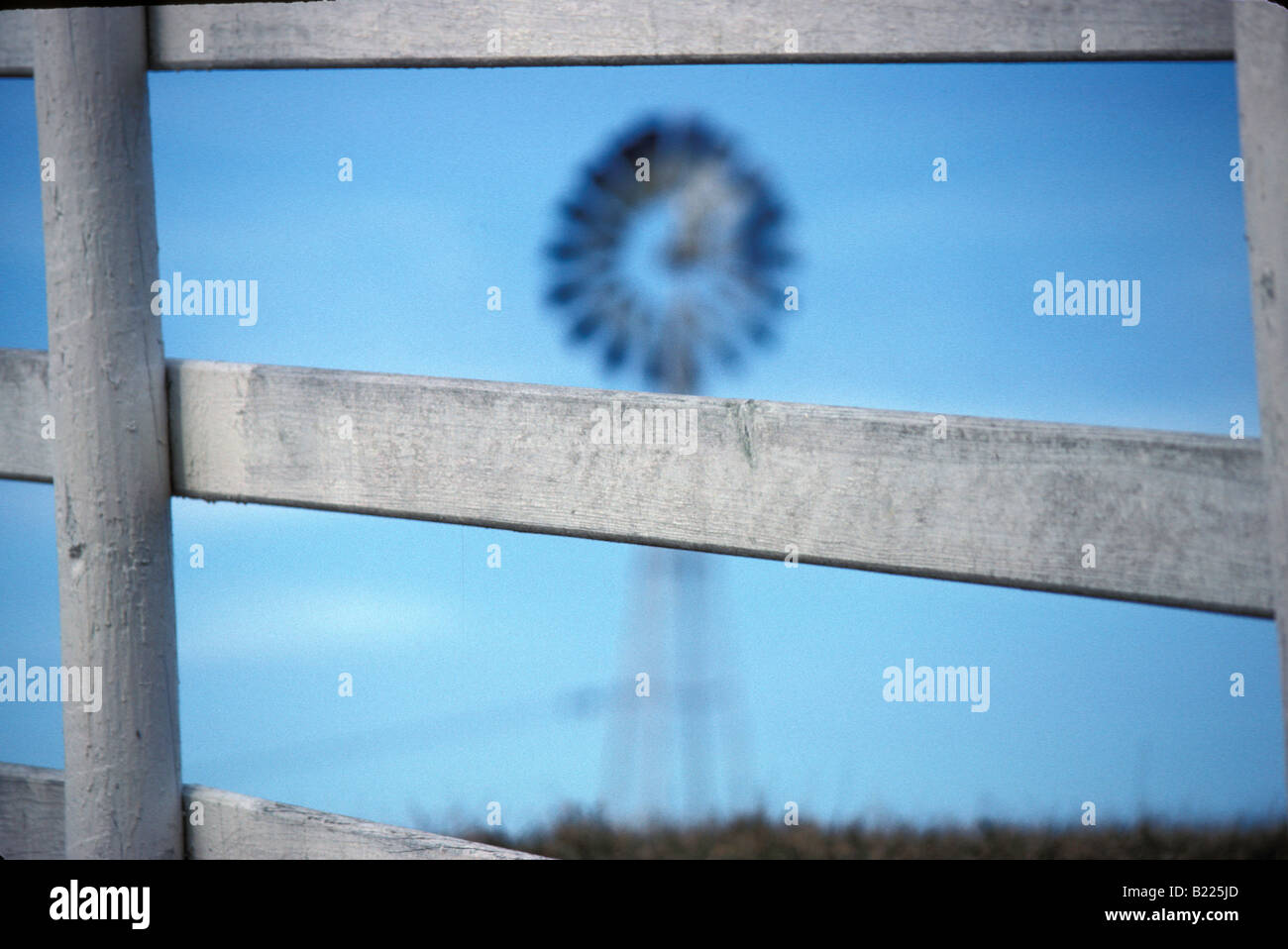 Il mulino a vento di recinzione NY Foto Stock