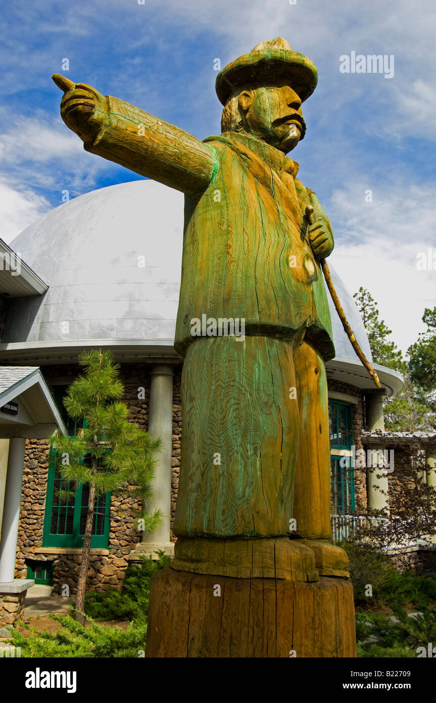 Una statua di Percival Lowell presso l'Osservatorio di Lowell di Flagstaff in Arizona Foto Stock