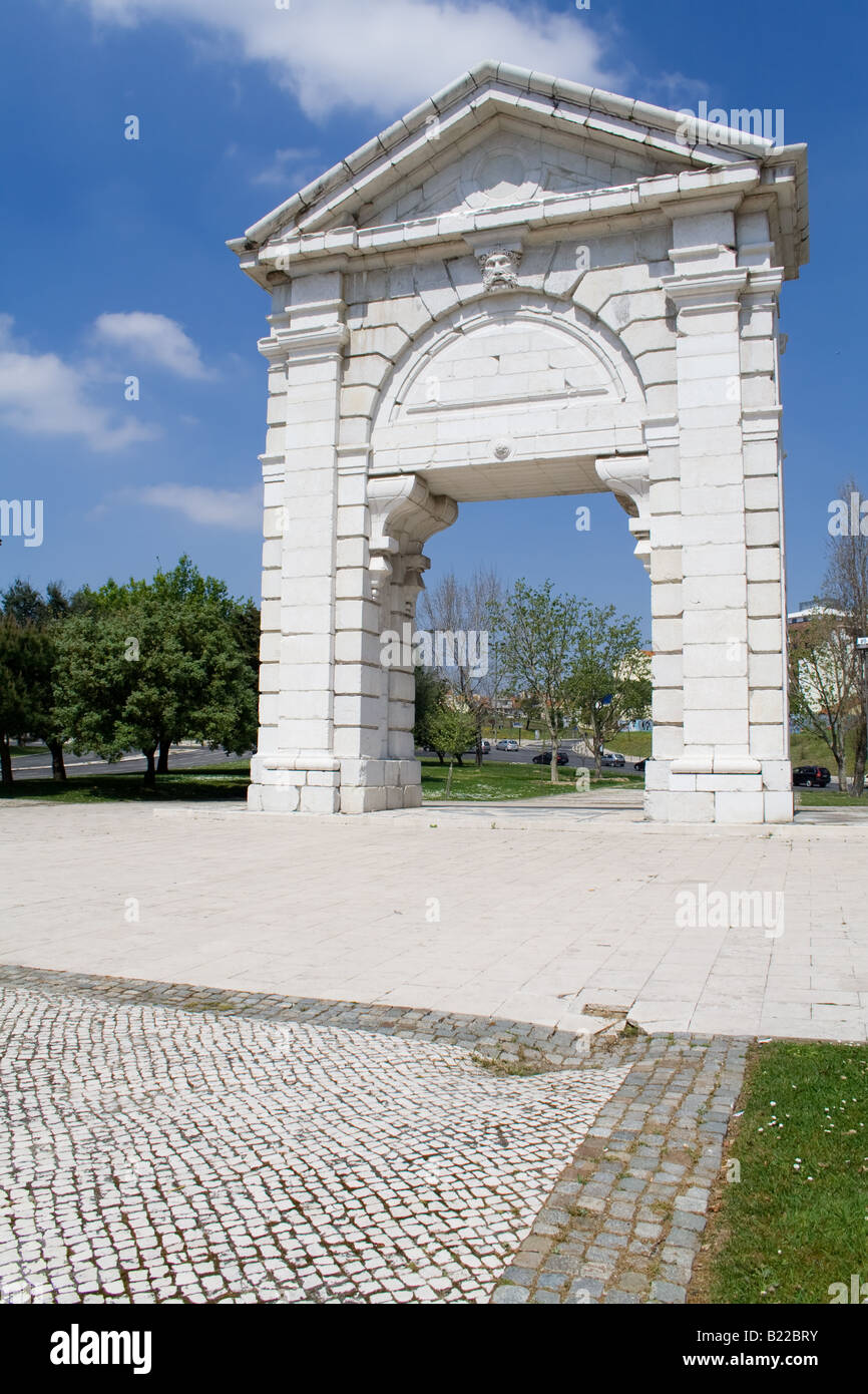 S. Bento Arco Trionfale in Piazza Espanha, Lisbona, Portogallo Foto Stock