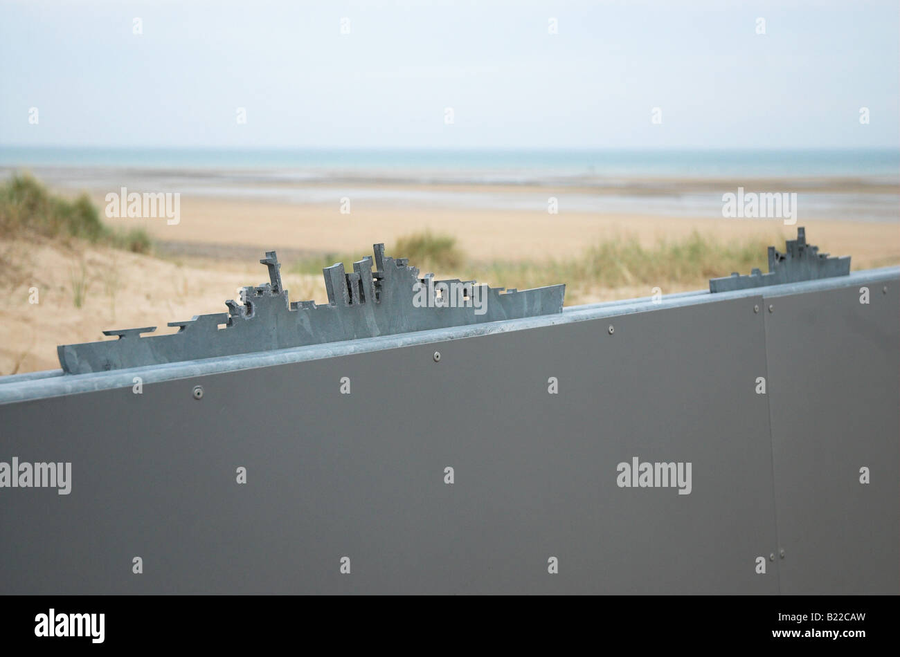 Nave da Guerra memorial, Normandia, Francia Foto Stock