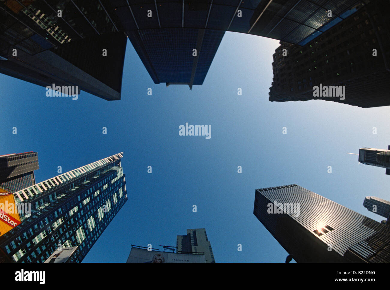 Midtown Manhattan skyward NYC Foto Stock