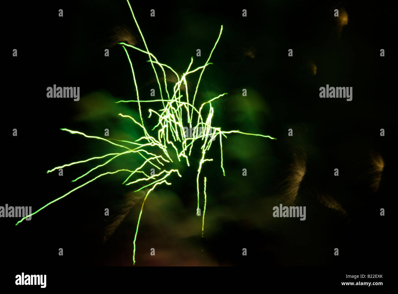 Raffreddare le forme in fuochi d'artificio Foto Stock