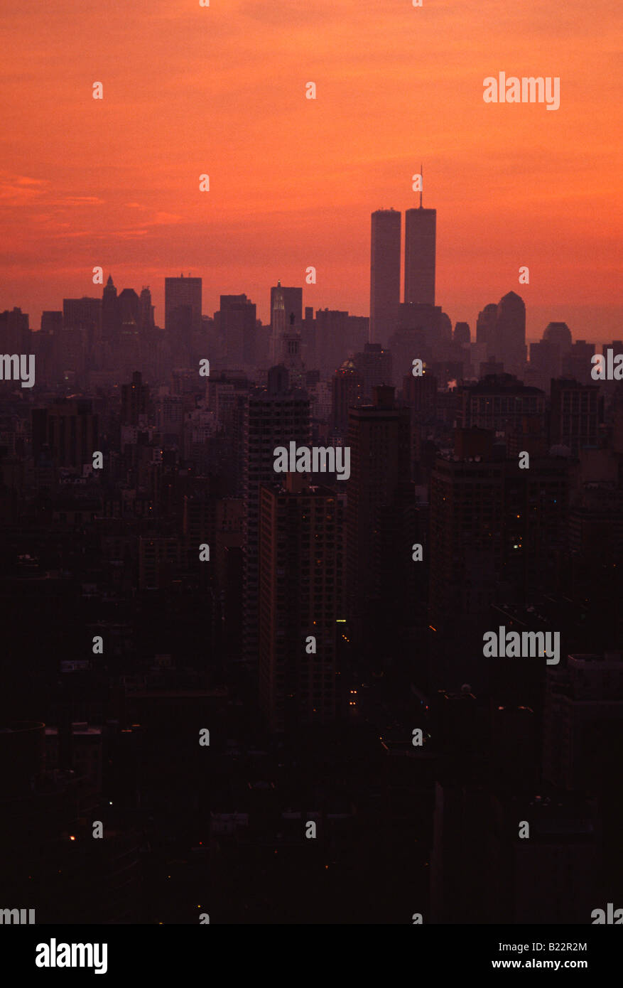 Manhattan estate tramonto NYC Foto Stock
