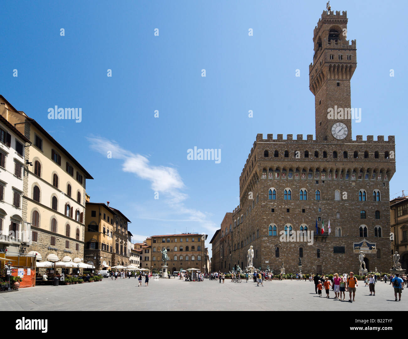 Palazzo Vecchio in Piazza della Signoria, Firenze, Toscana, Italia Foto Stock