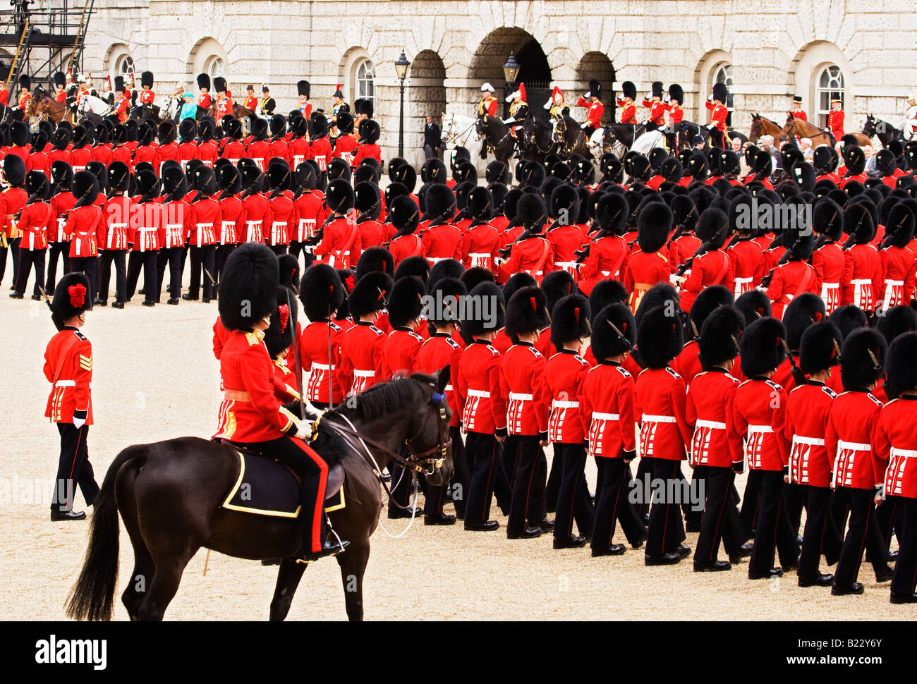 Trooping la parata di colori,Londra,UK Foto Stock