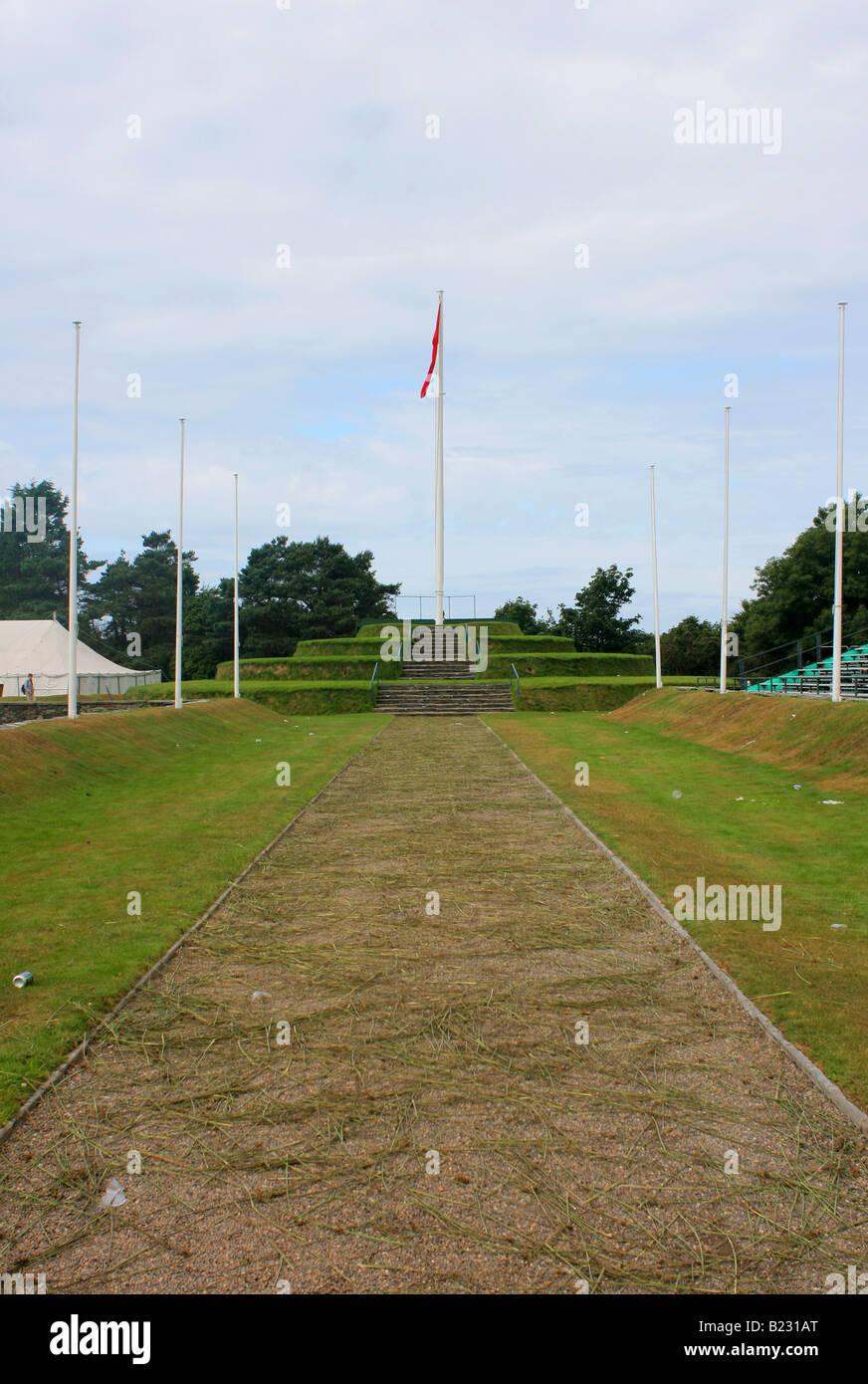 Tynwald Hill, Isola di Man. Foto Stock