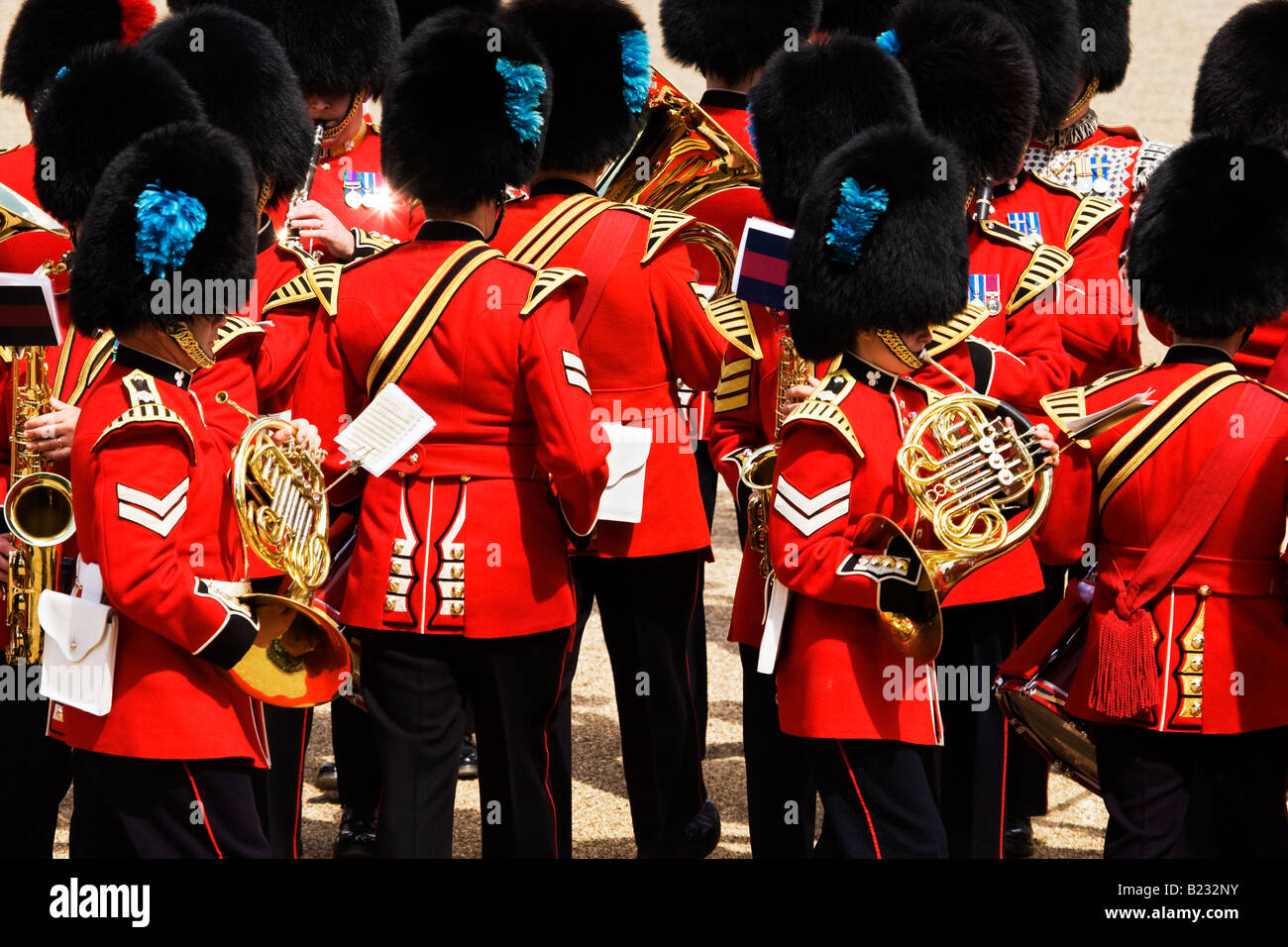 Truppe in Trooping la cerimonia a colori,Londra,UK Foto Stock