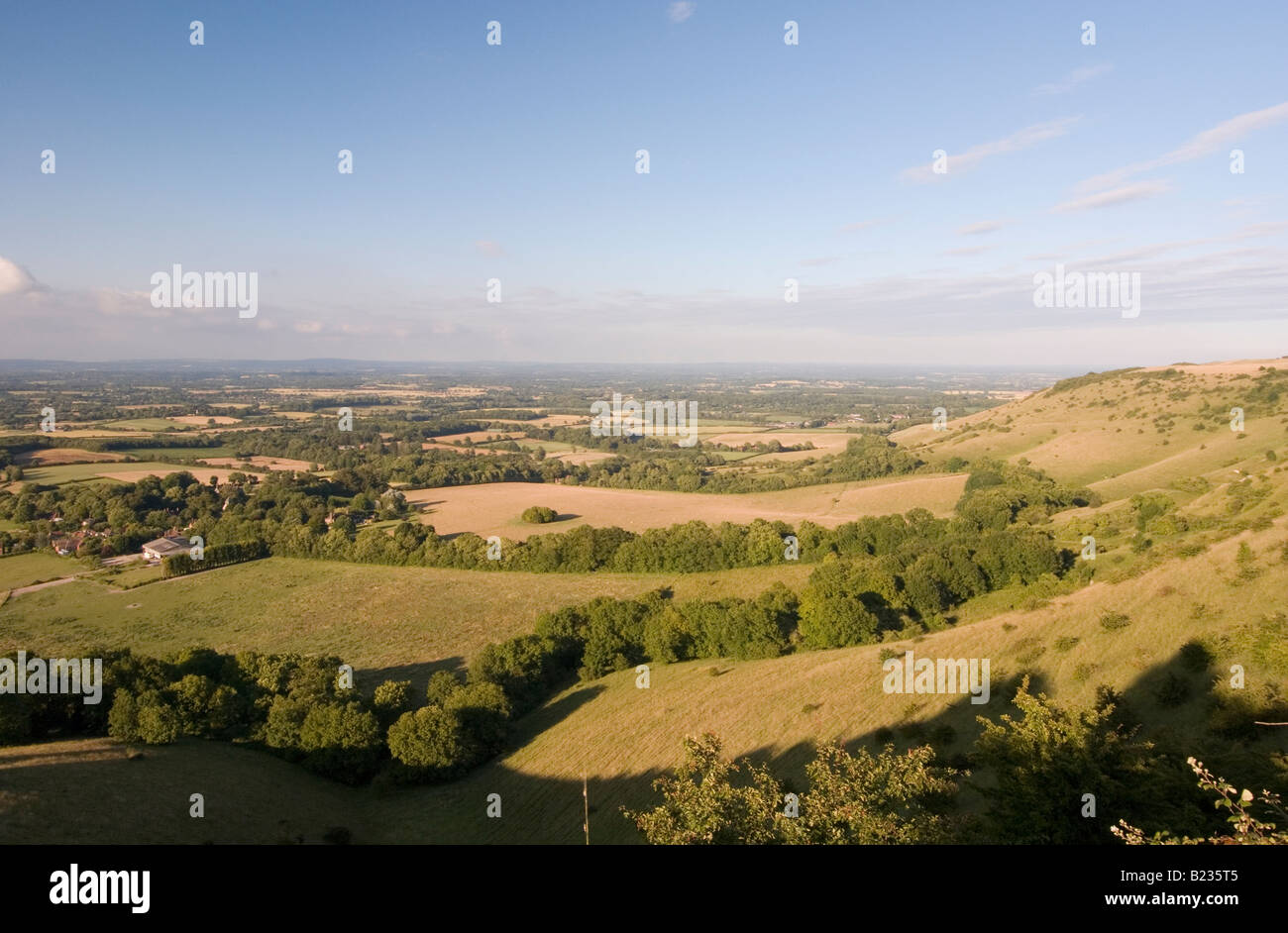 Vista del South Downs, East Sussex, Inghilterra Foto Stock